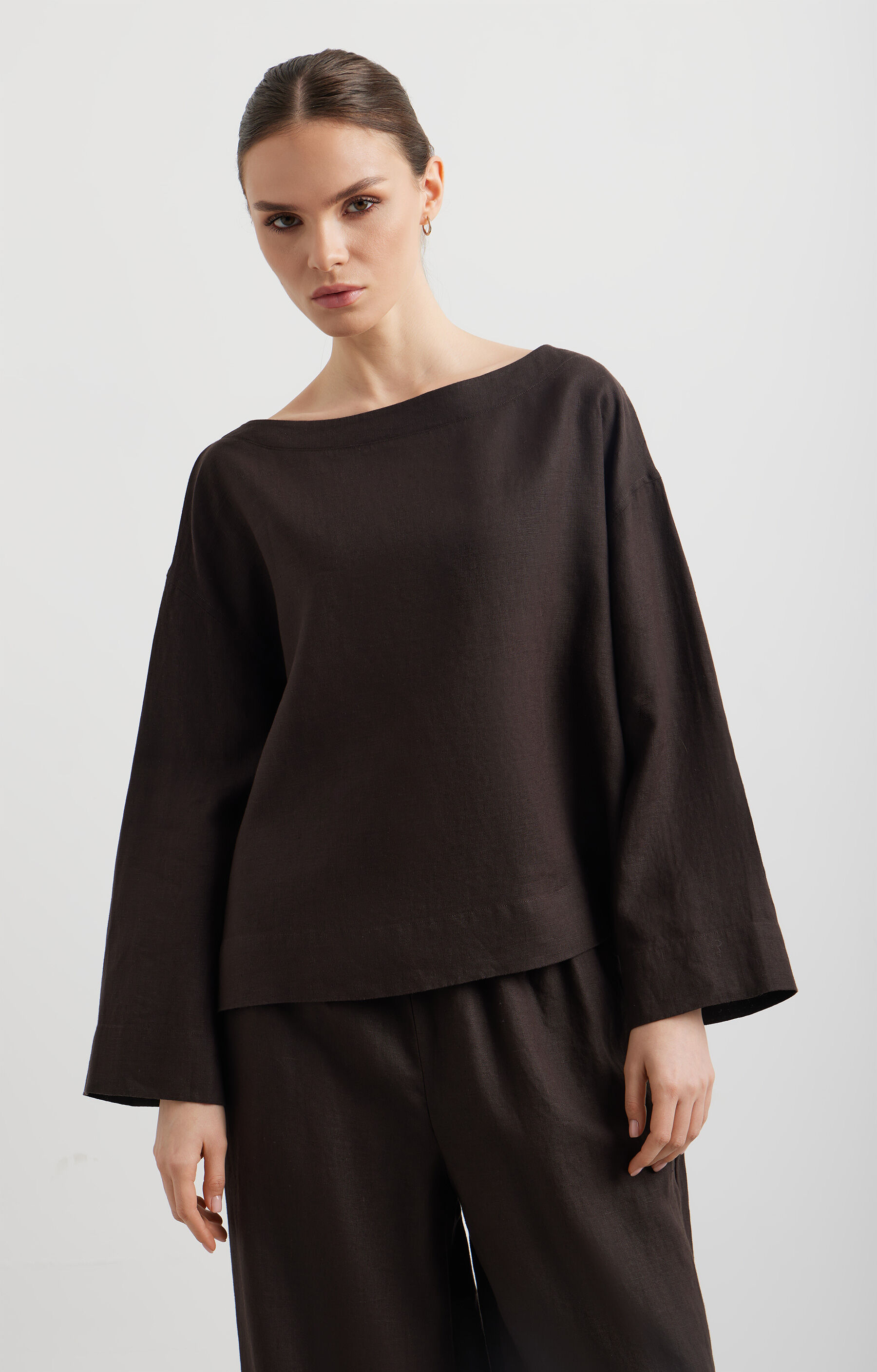 Lniana bluzka regular