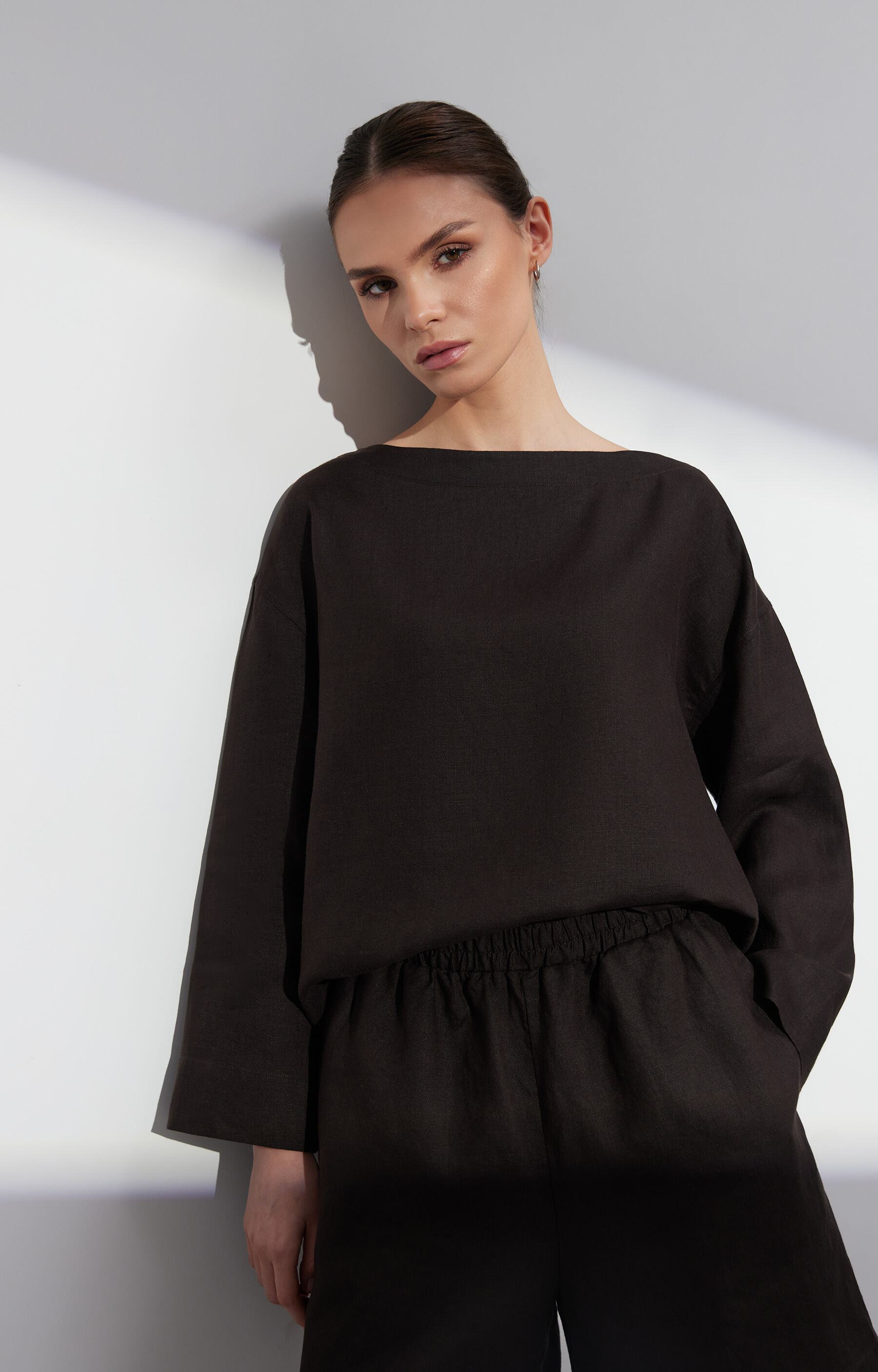 Lniana bluzka regular - 7