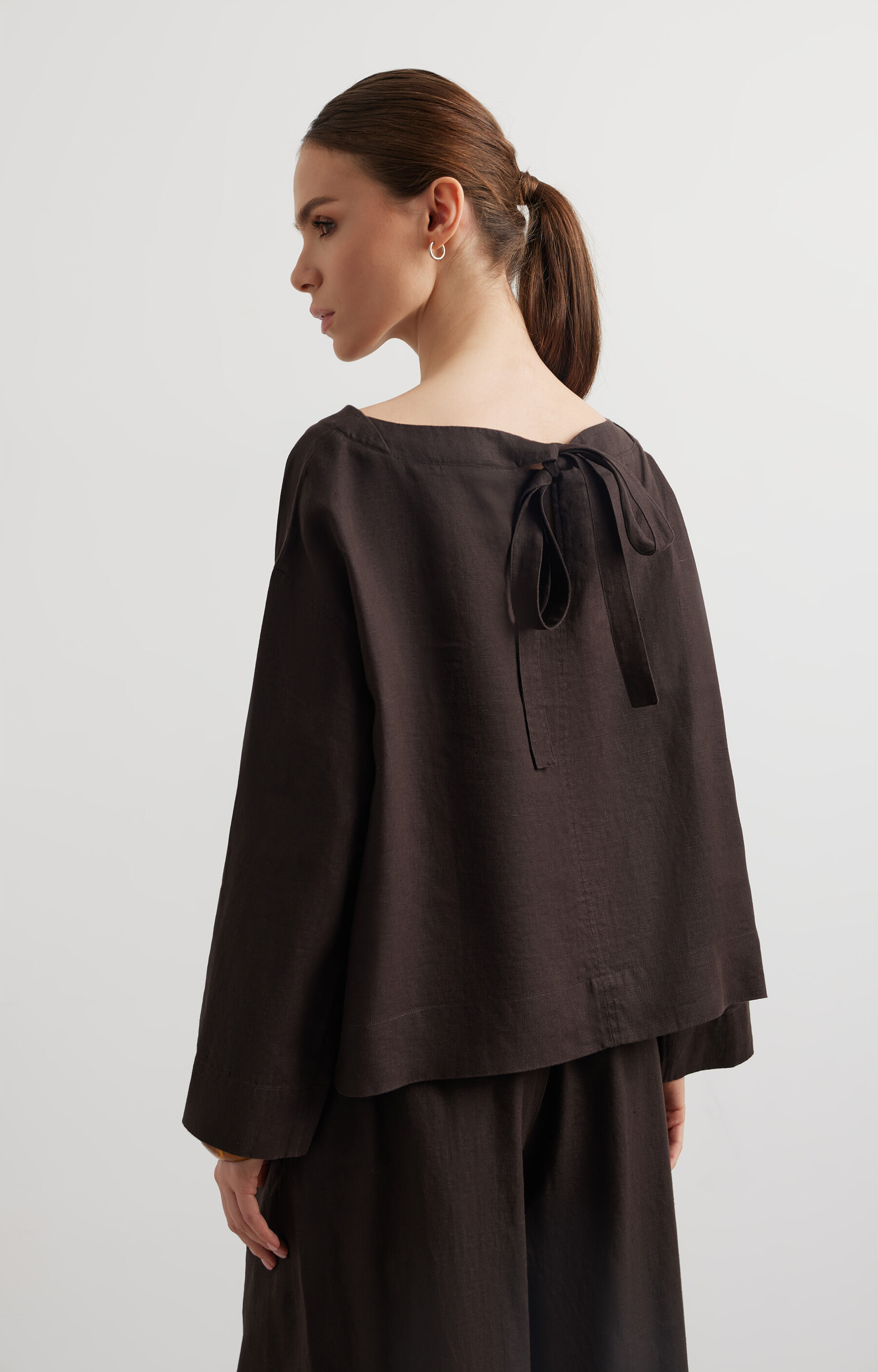 Lniana bluzka regular - 3