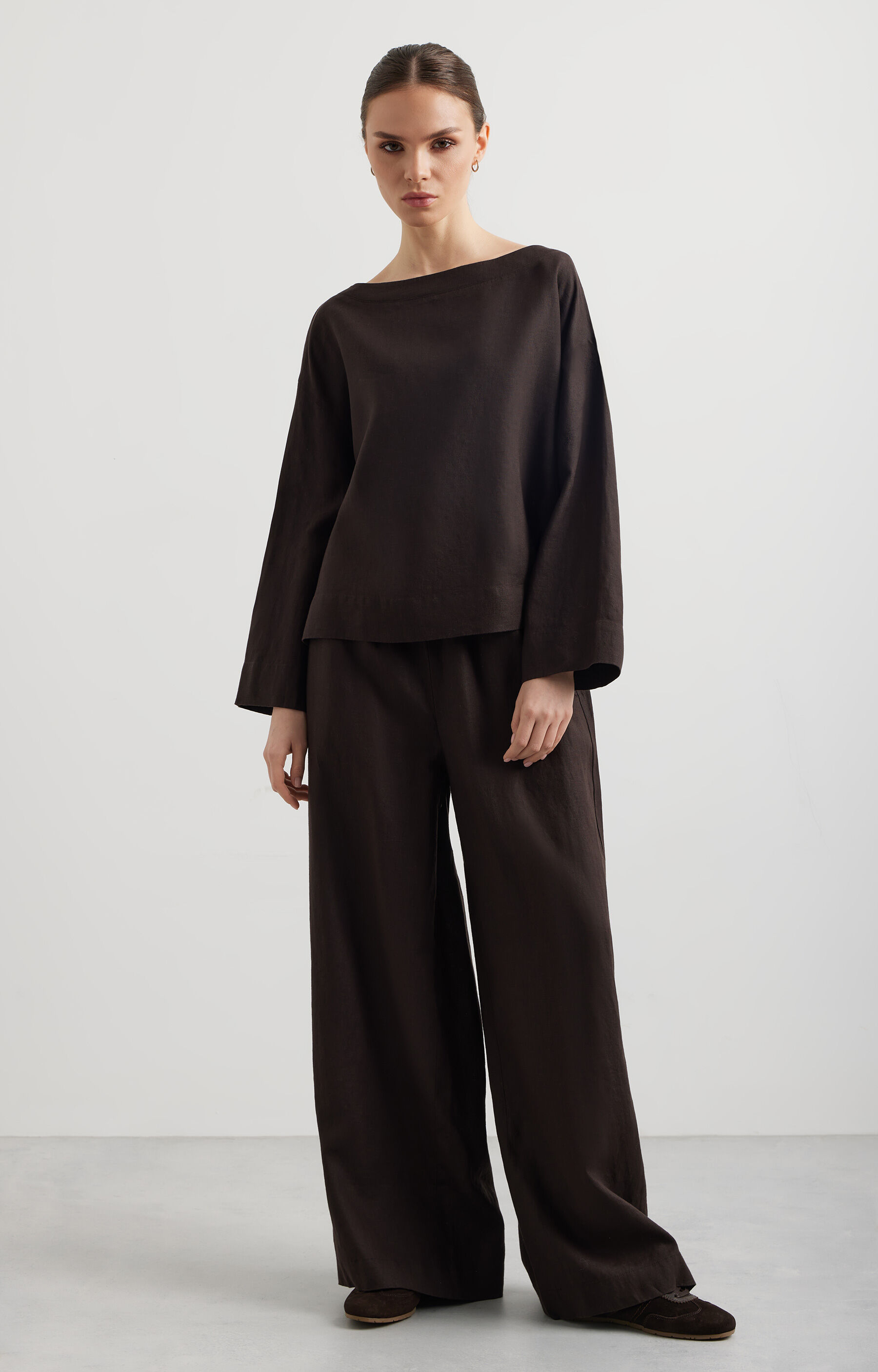 Lniana bluzka regular - 4