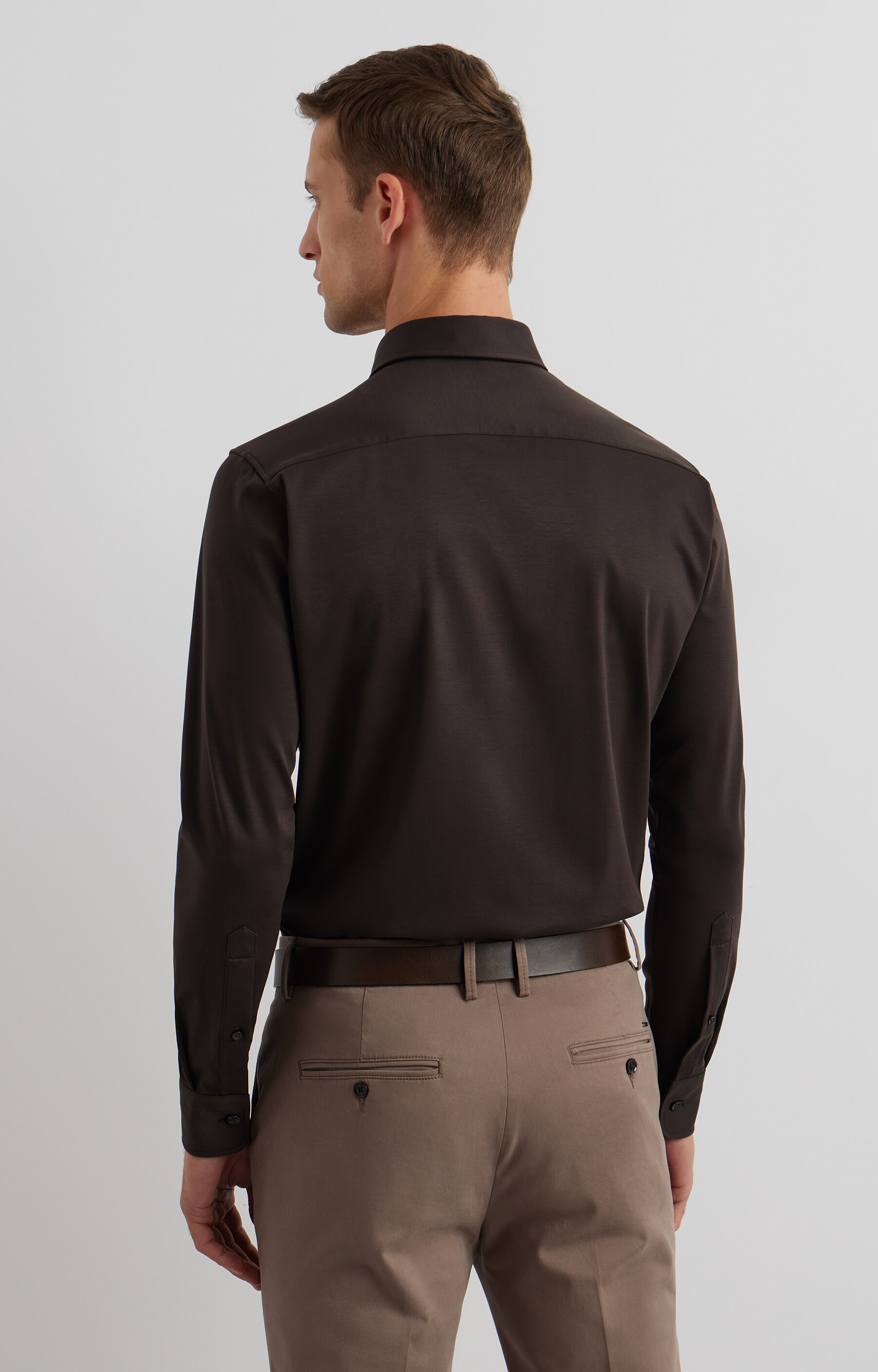 Dzianinowa koszula slim - 4