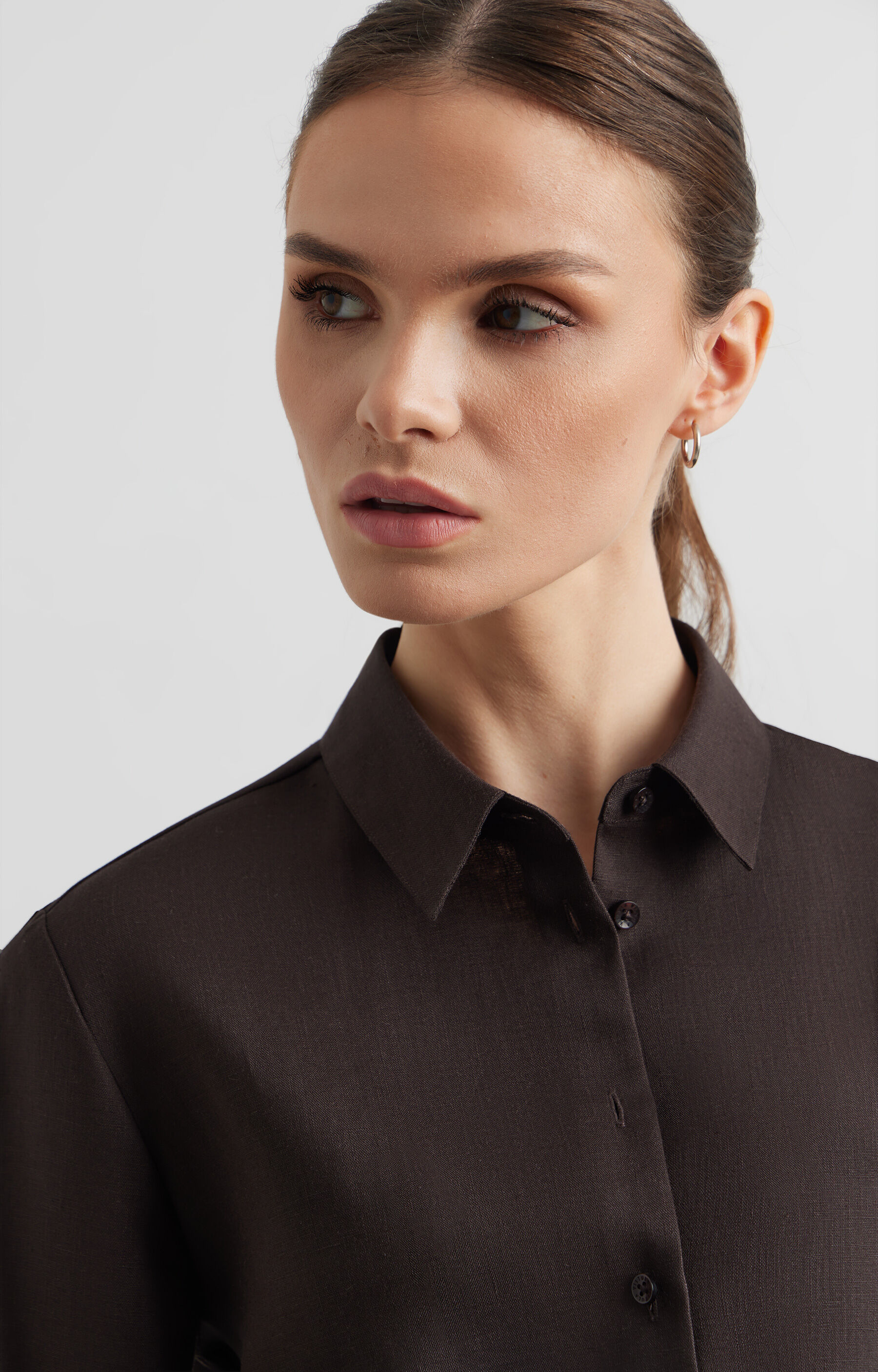 Lniana koszula slim - 4