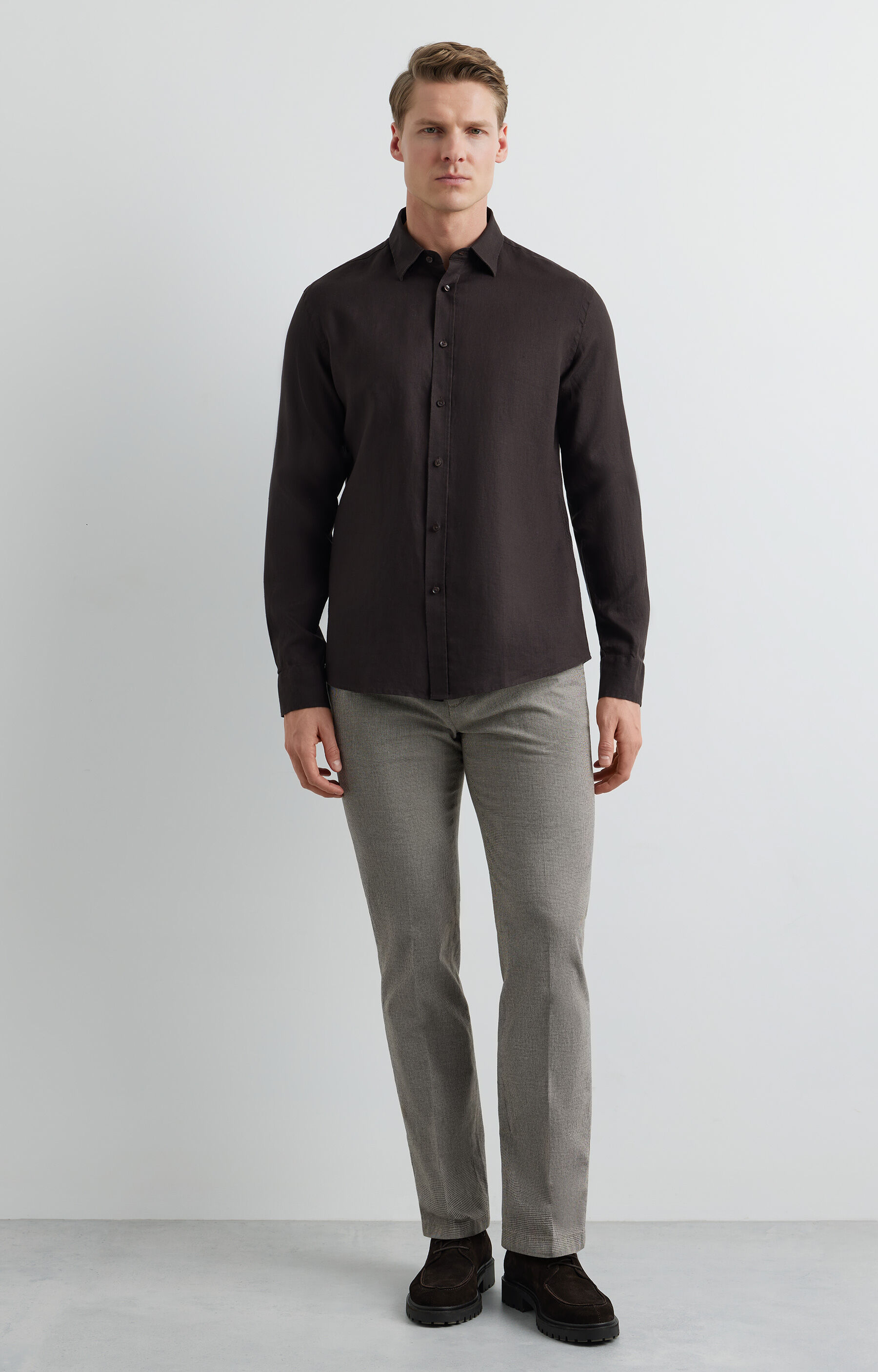 Lniana koszula regular - 5