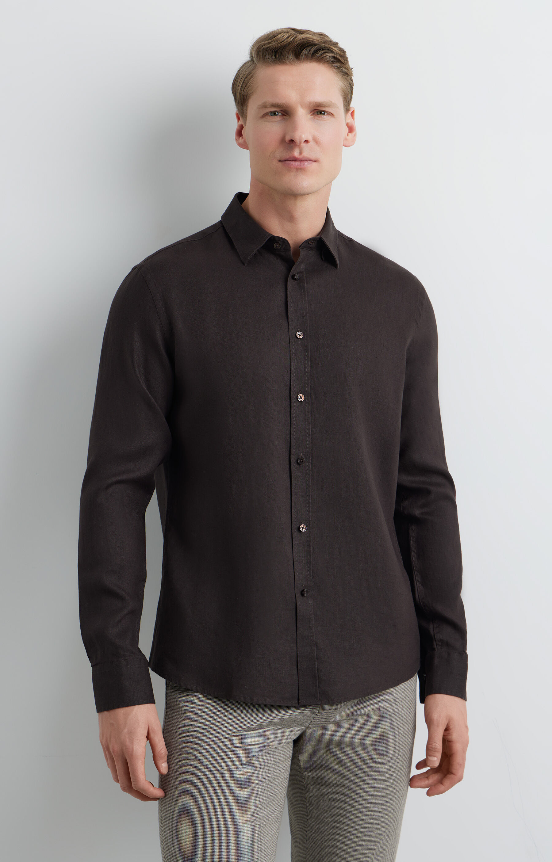 Lniana koszula regular