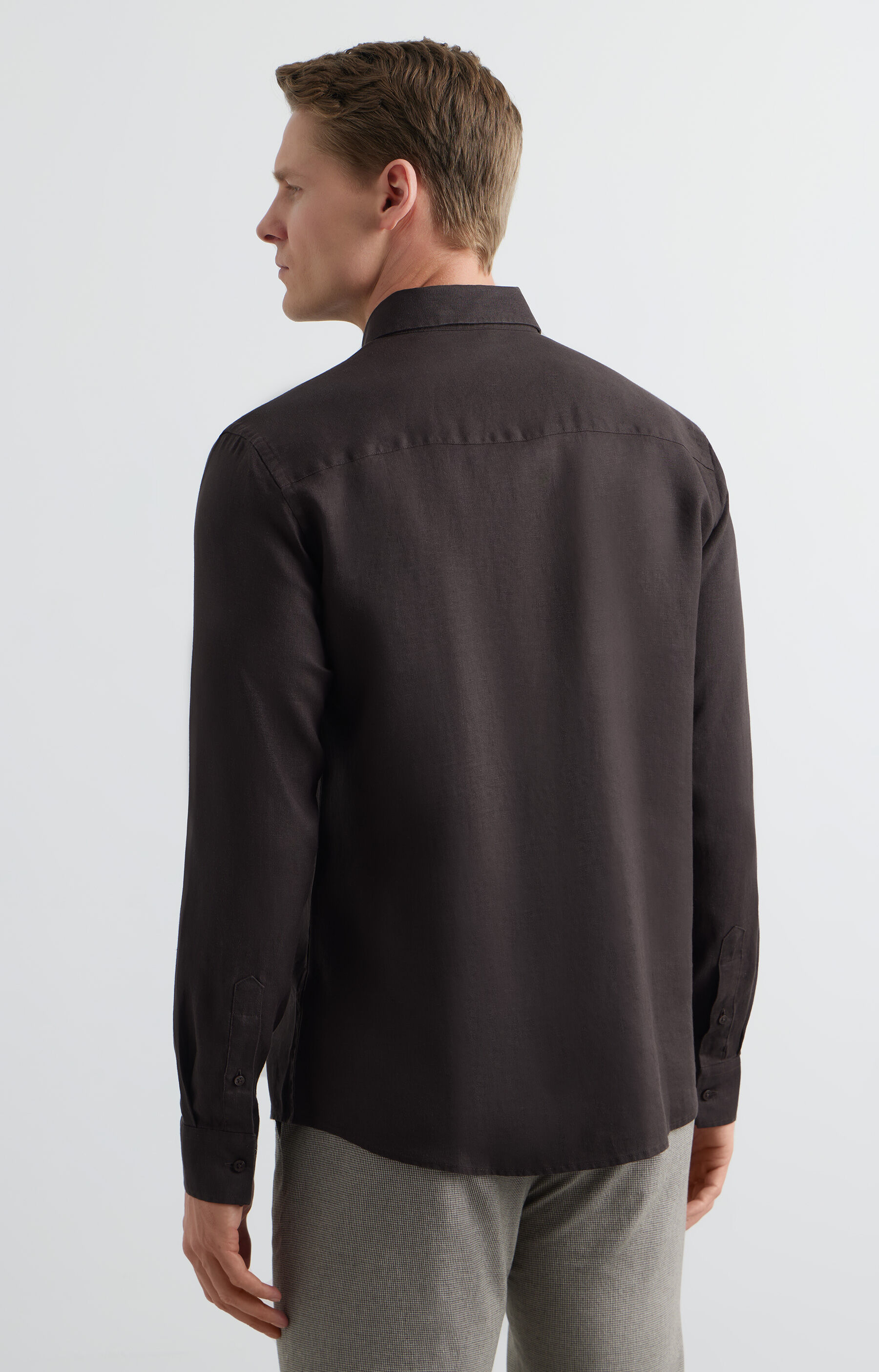 Lniana koszula regular - 4