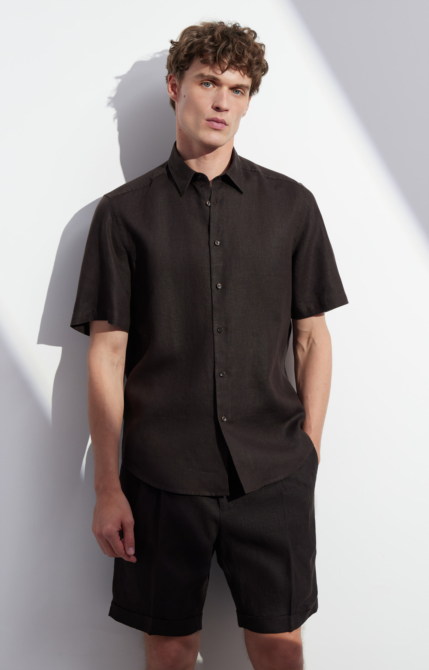 Lniana koszula regular - 7