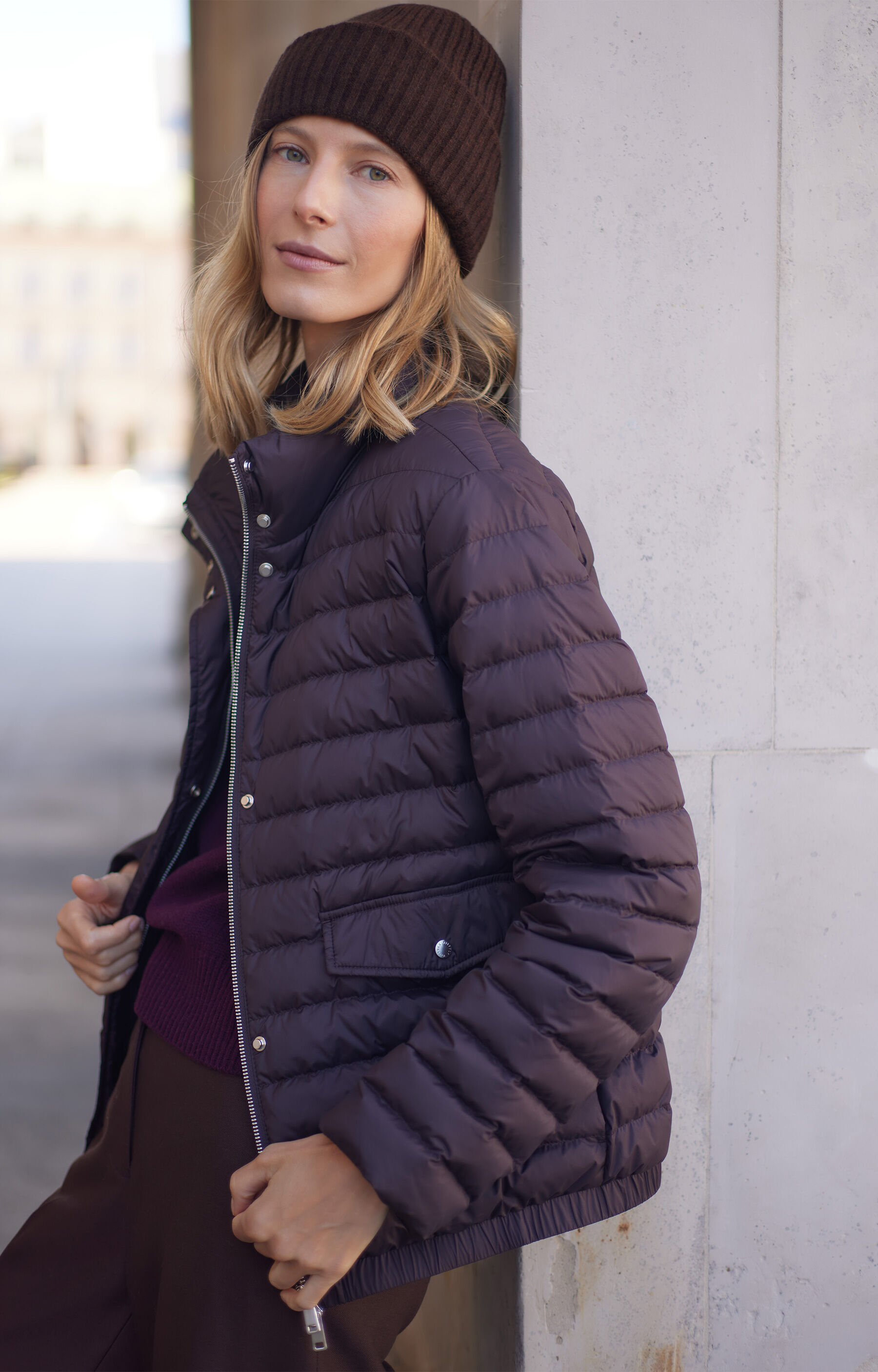 Pikowana kurtka puchowa