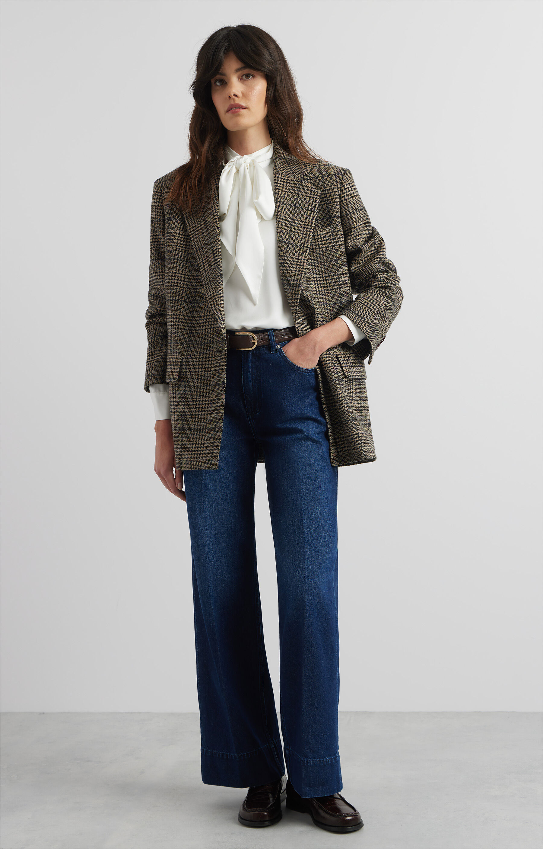 Marynarka oversize w kratę