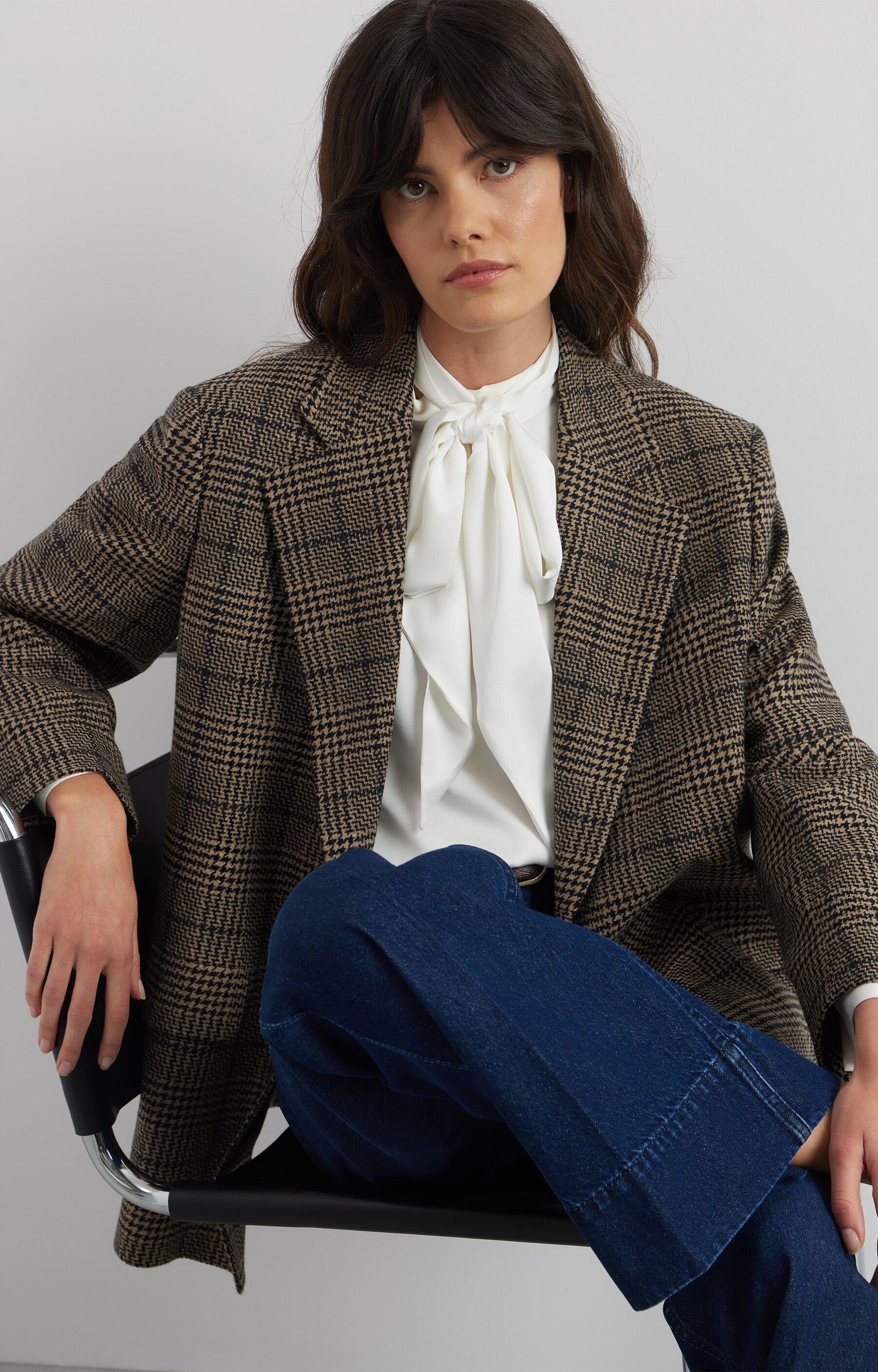 Marynarka oversize w kratę - 8