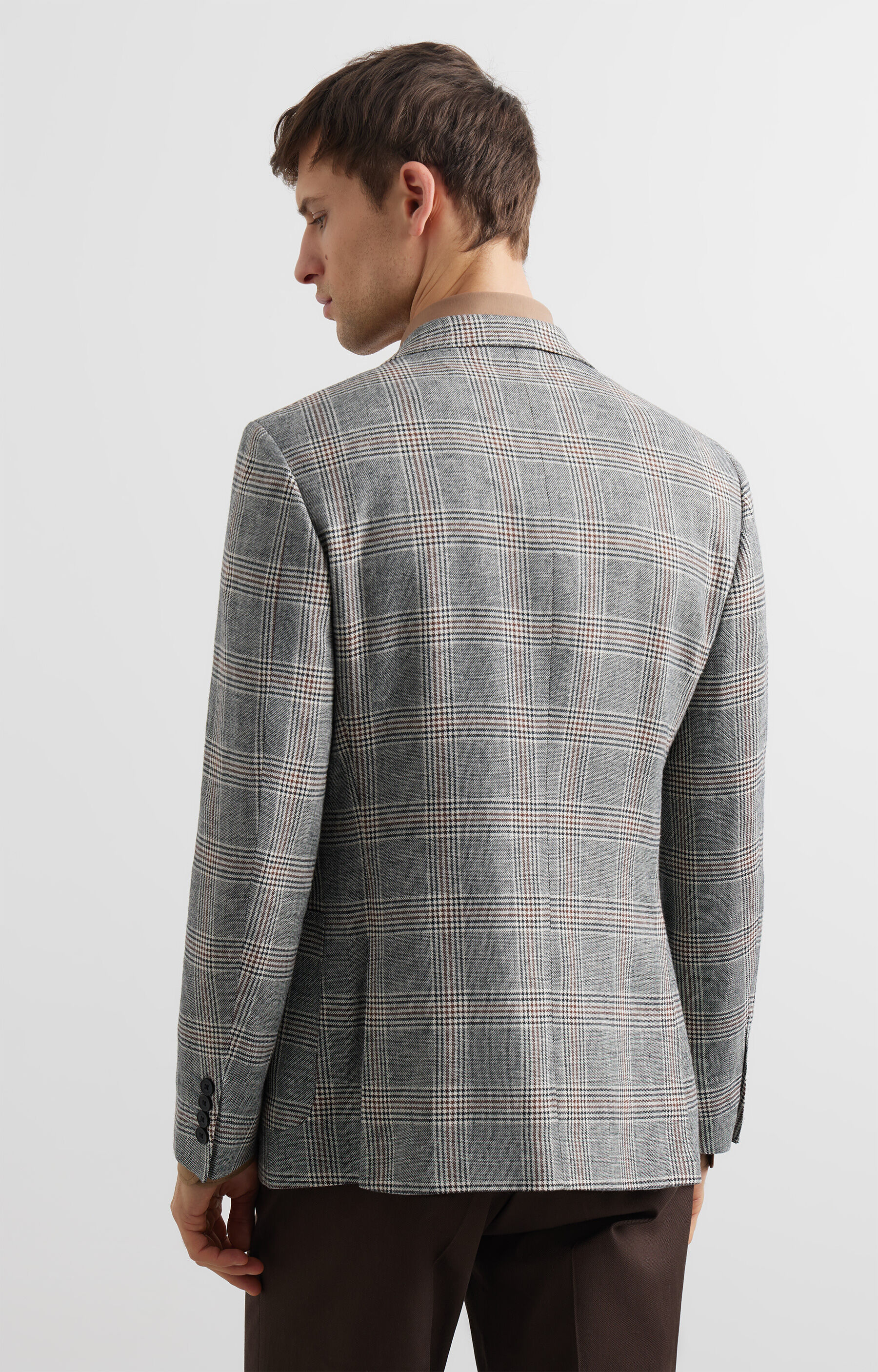 Marynarka super slim w kratę - 5