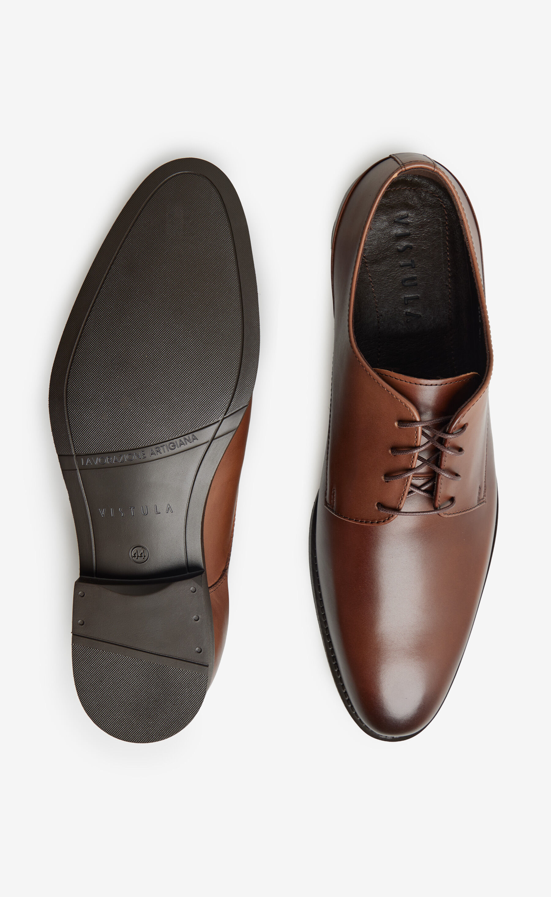 Skórzane półbuty typu derby - 4