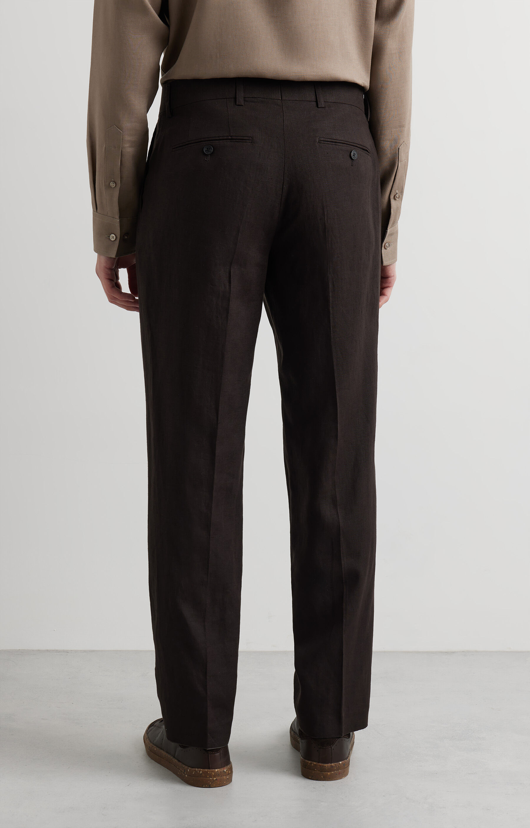 Lniane spodnie super slim do garnituru - Mix&Match - 4