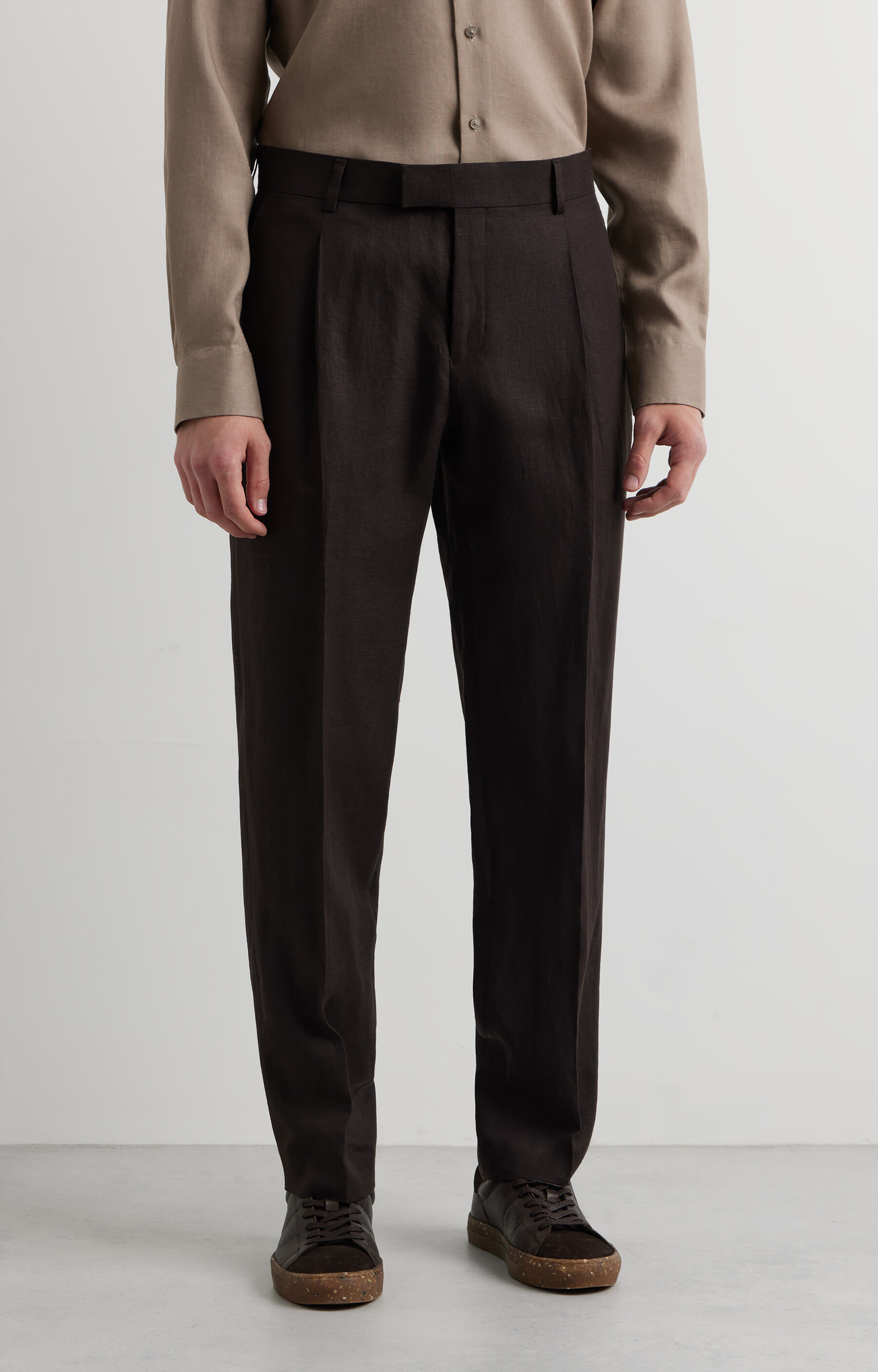 Lniane spodnie super slim do garnituru - Mix&Match - 3