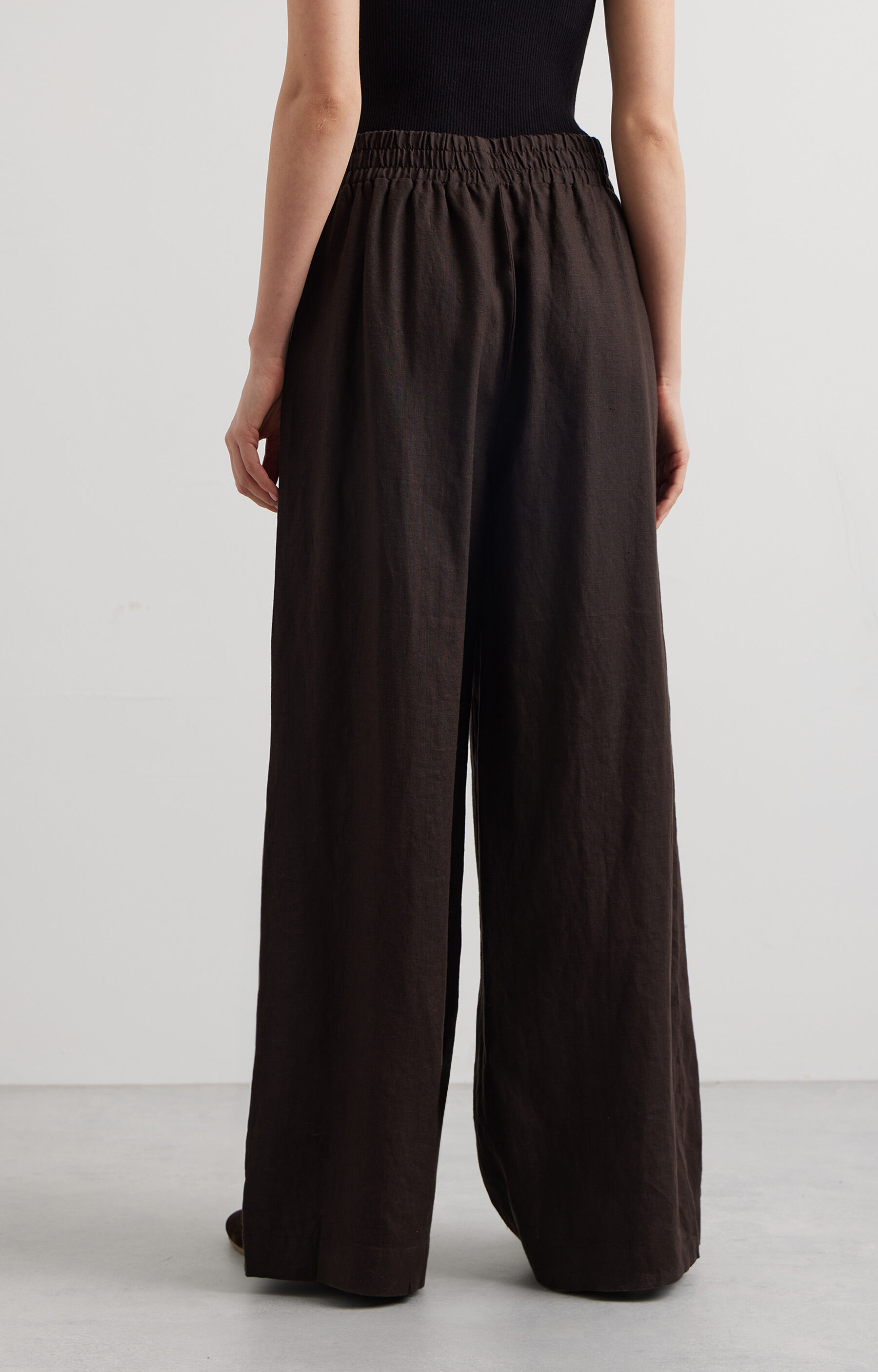 Lniane spodnie regular - 3