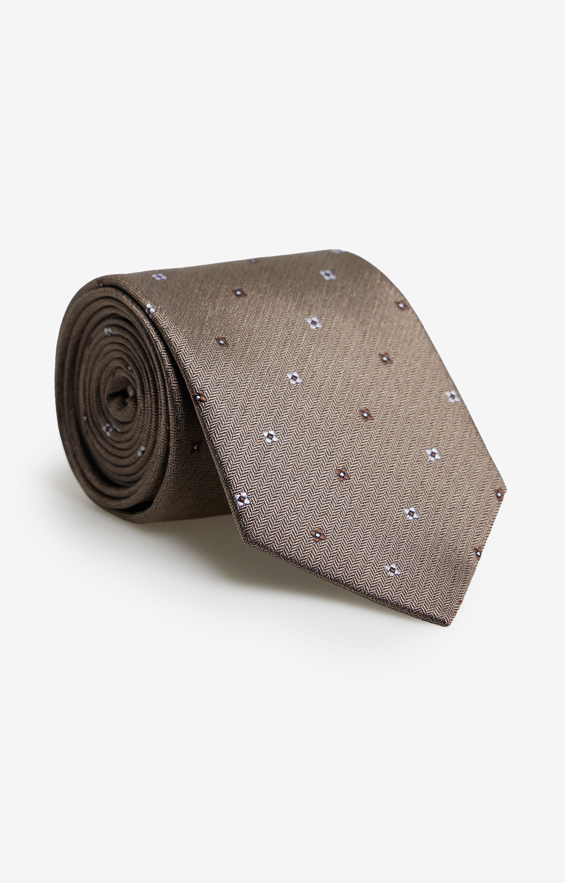 Jedwabny krawat w mikrowzór