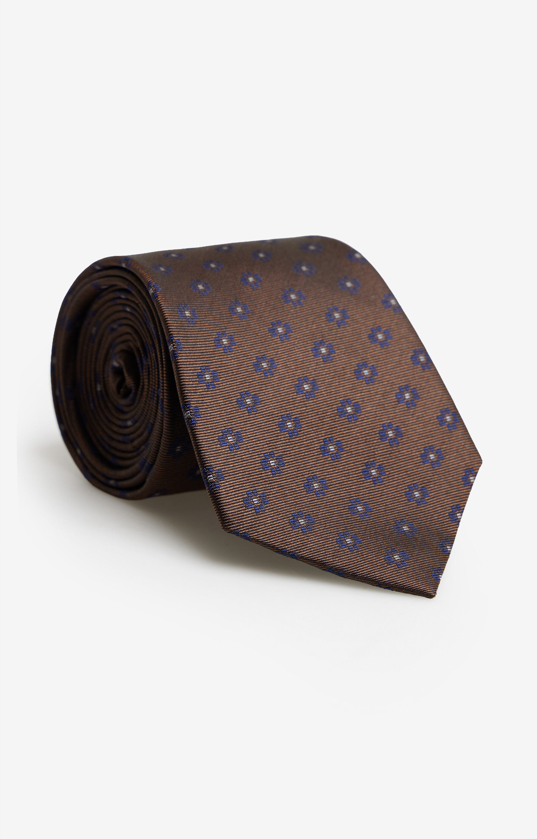 Jedwabny krawat w kwiatowy wzór