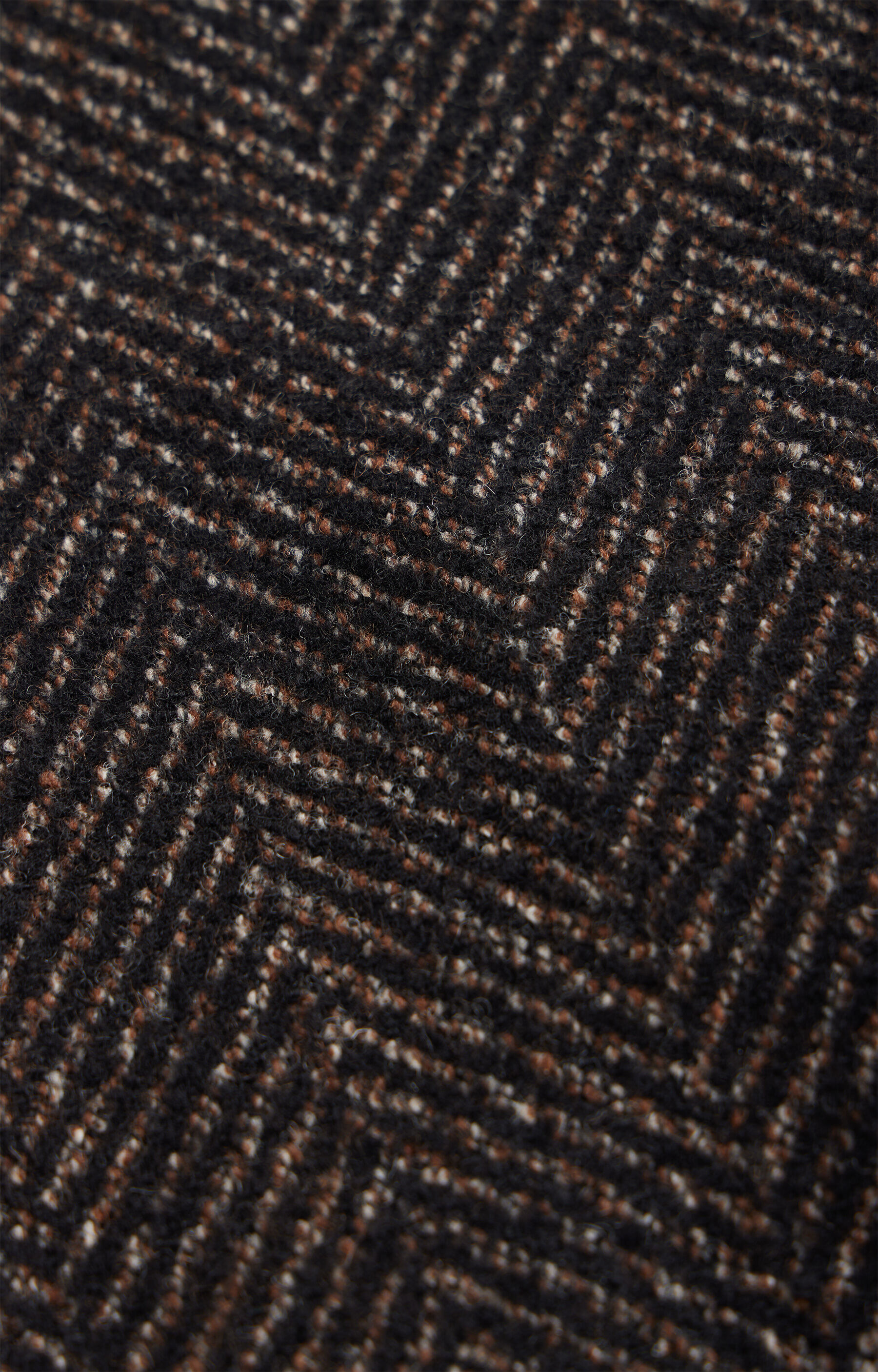 Dwurzędowy płaszcz w jodełkę - 5