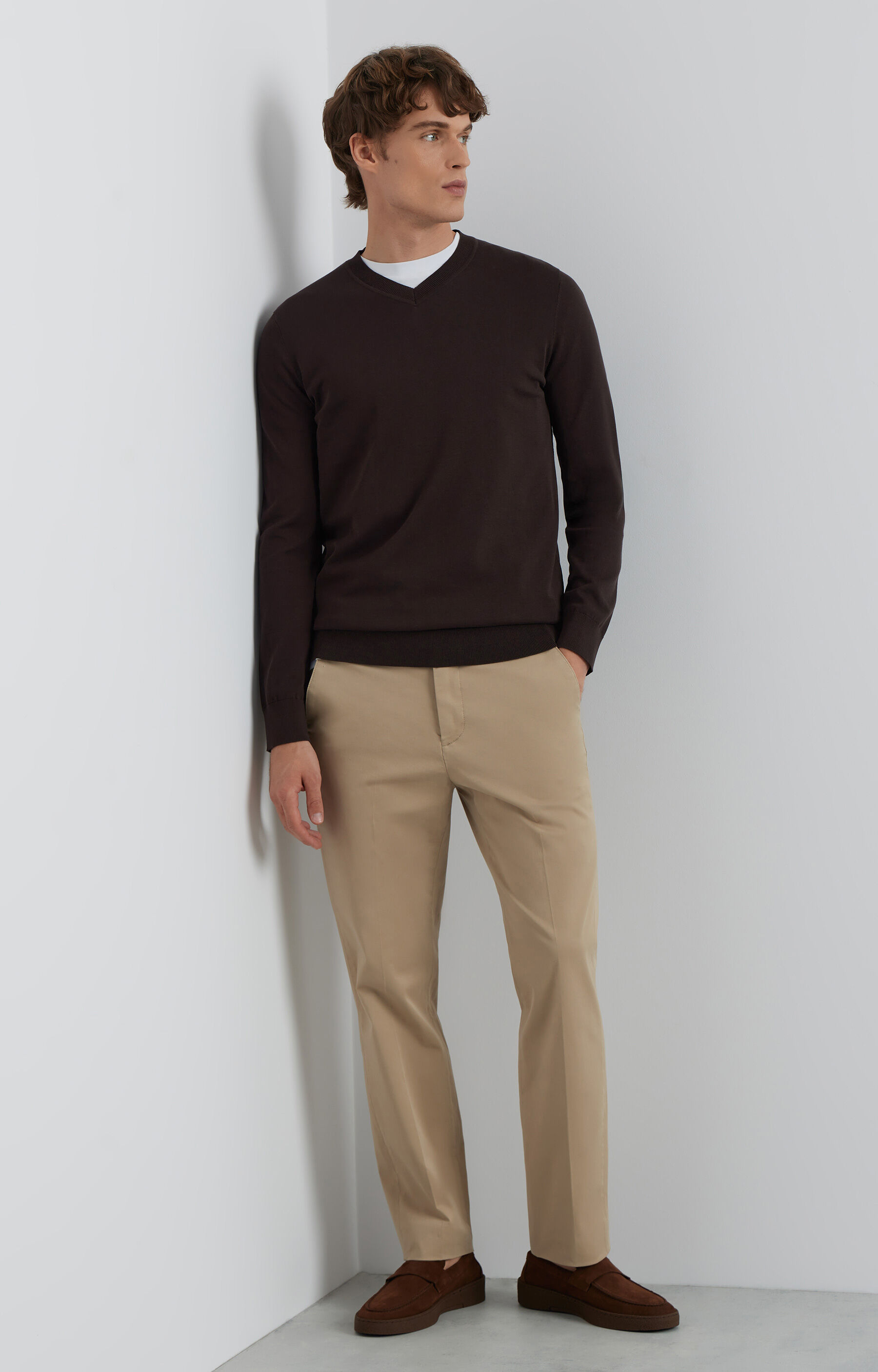Sweter v-neck - 4