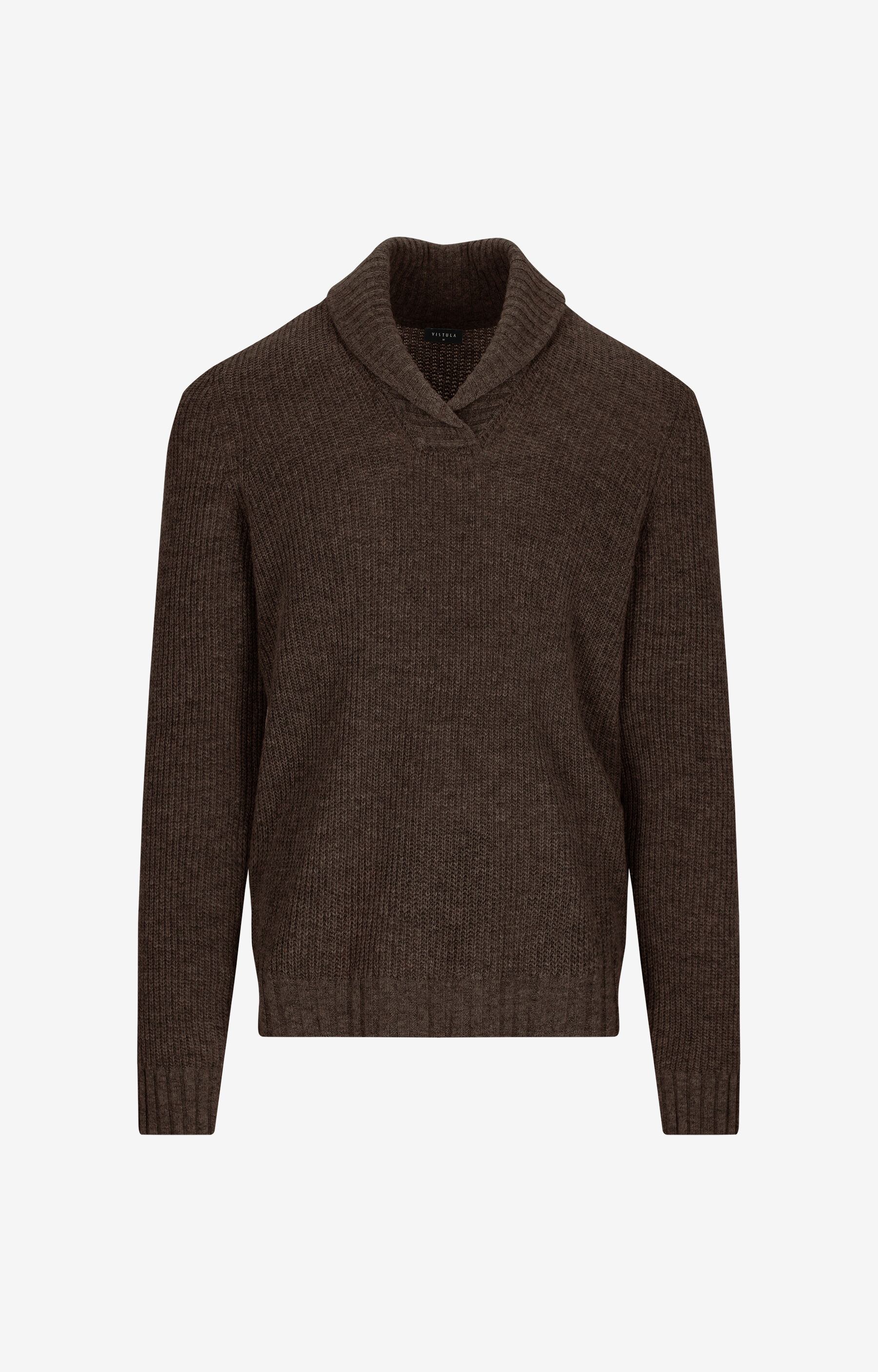 Sweter z kołnierzem szalowym - 2