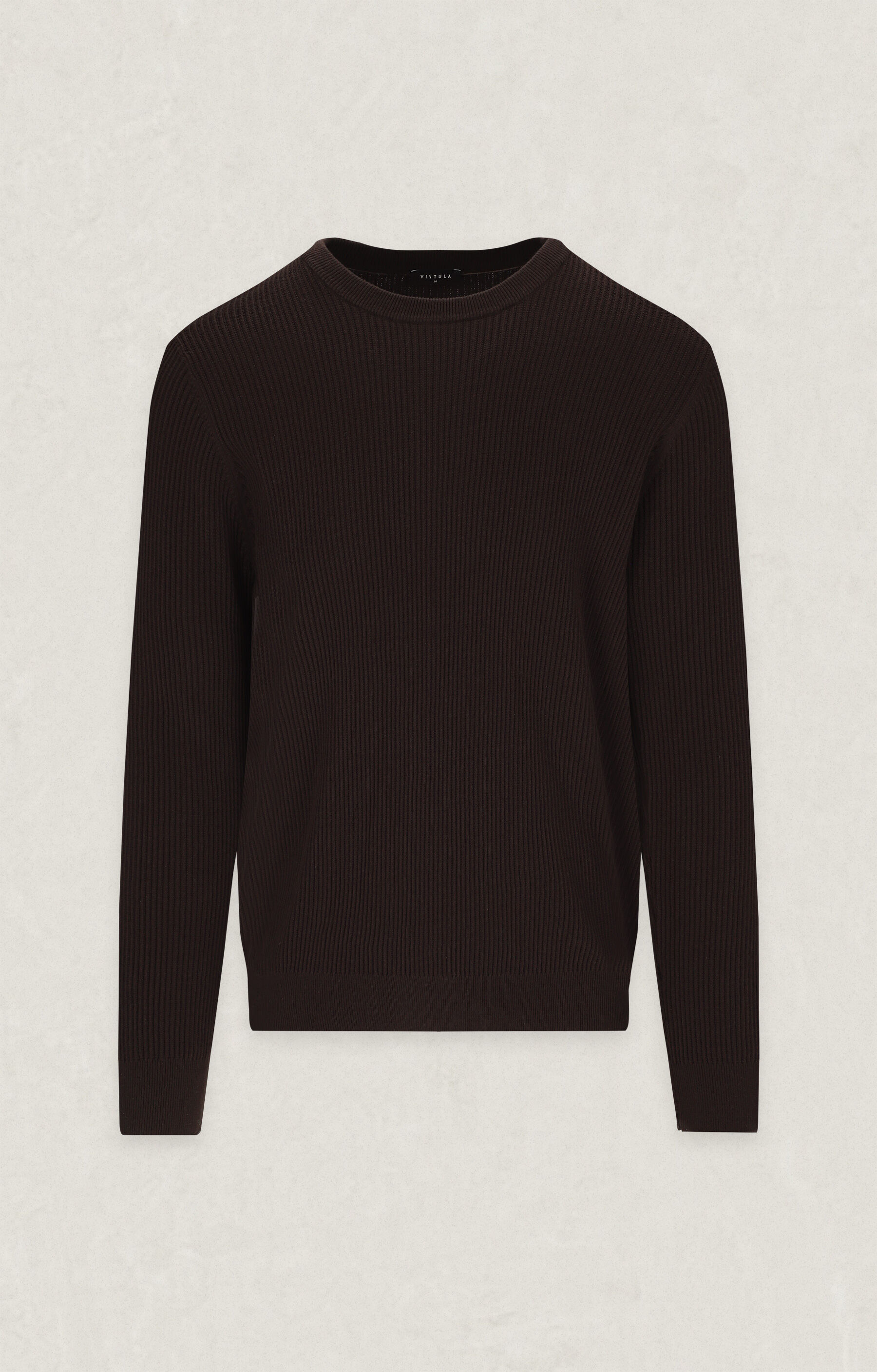 Sweter round neck w prążek - 2