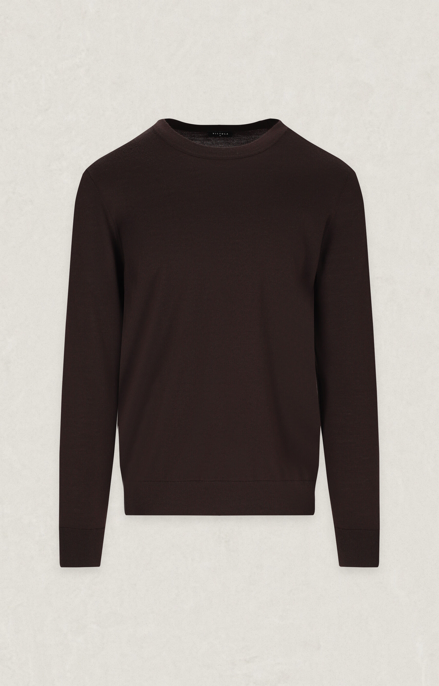 Gładki sweter round neck - 2