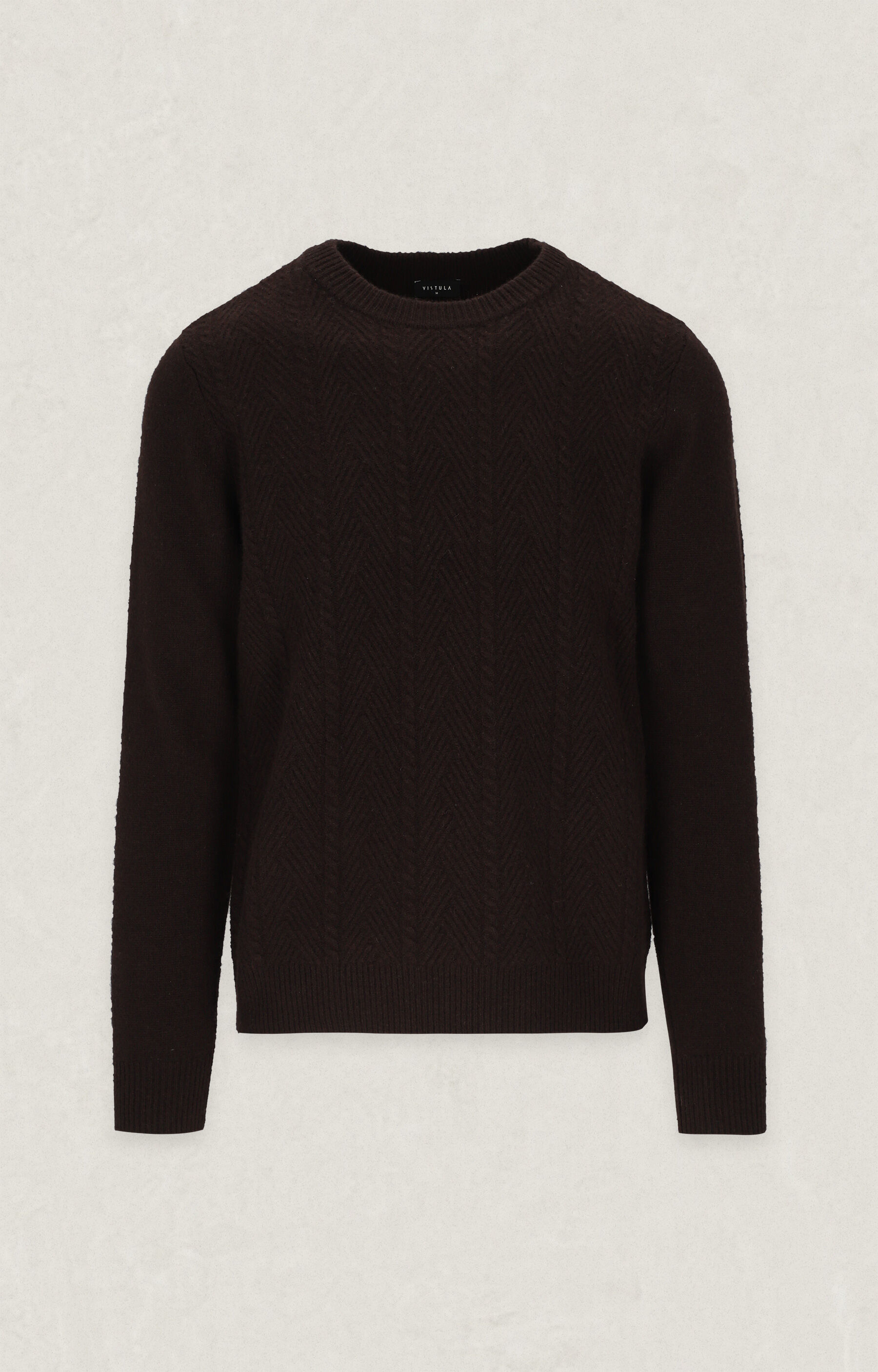 Brązowy sweter z wełny merino - 2