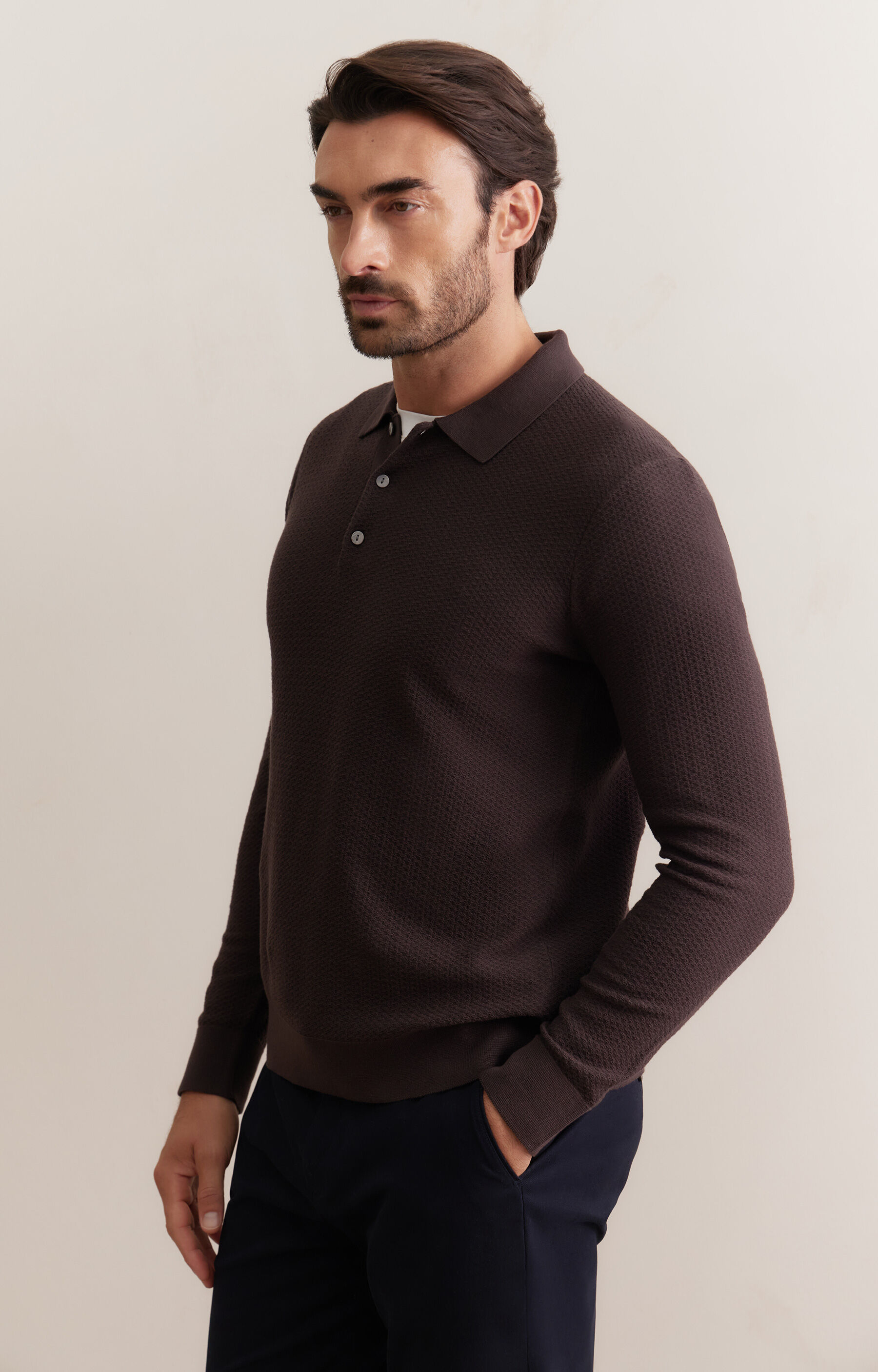 Bawełniany sweter polo
