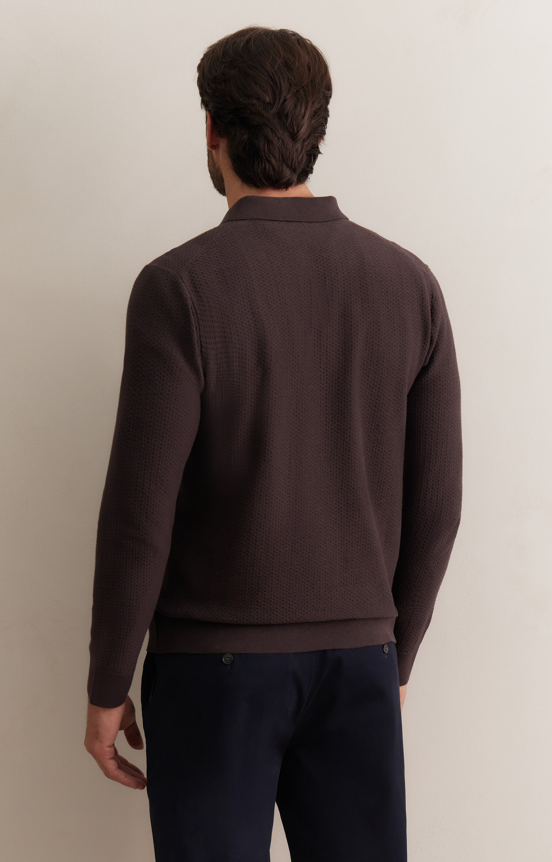 Bawełniany sweter polo - 3