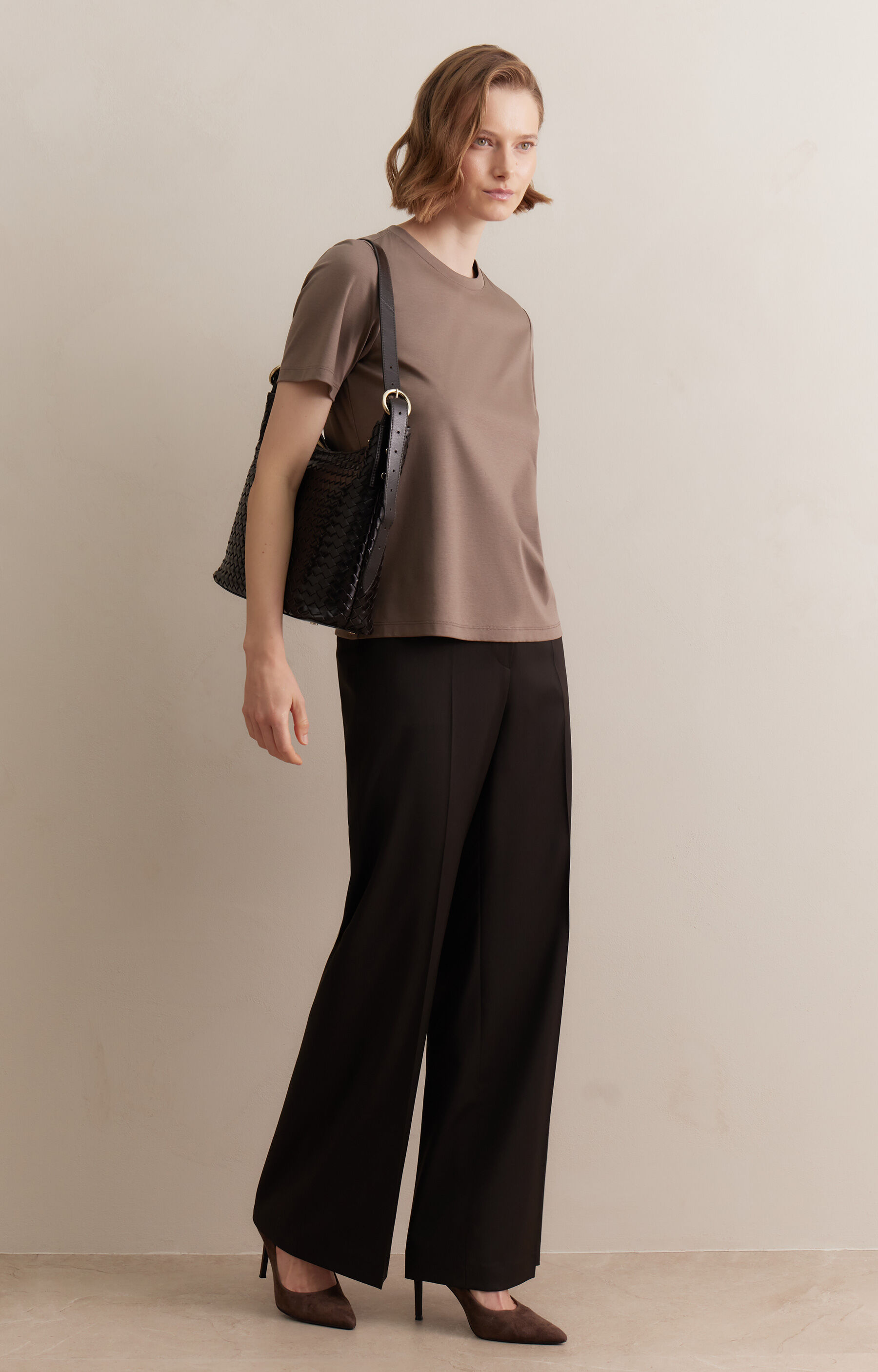 T-shirt slim round neck