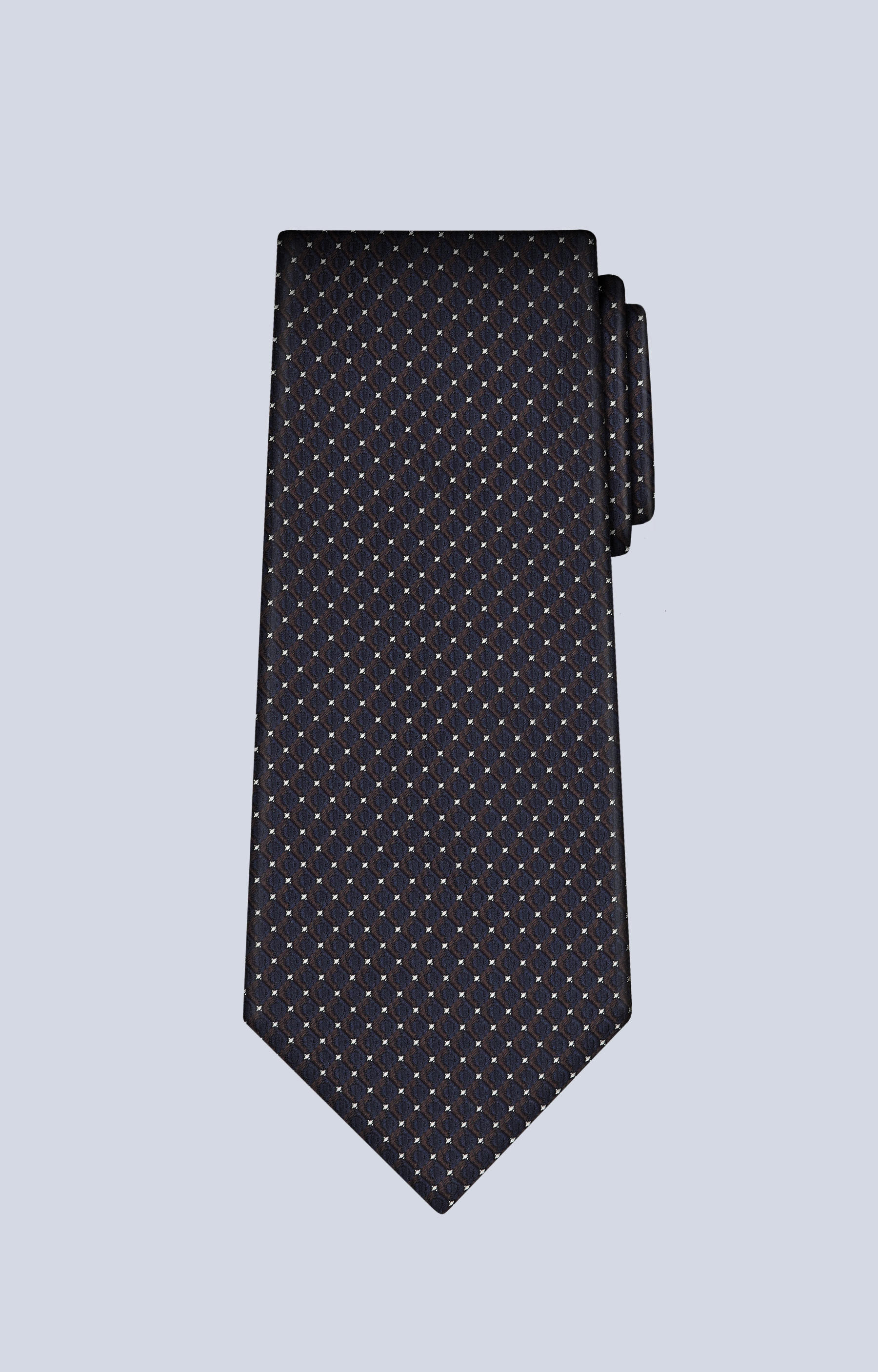 Jedwabny krawat z geometrycznym wzorem