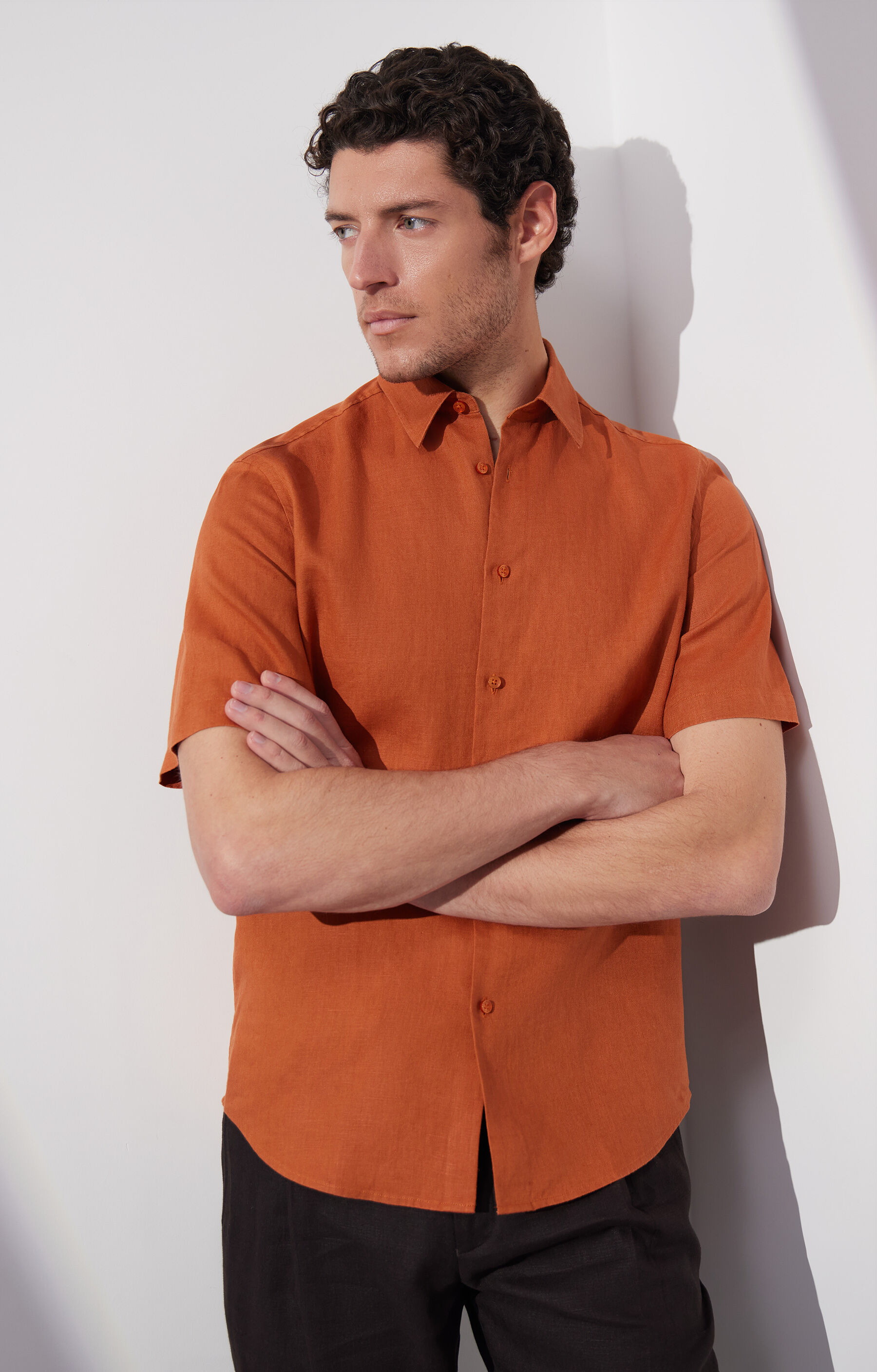 Lniana koszula regular - 6