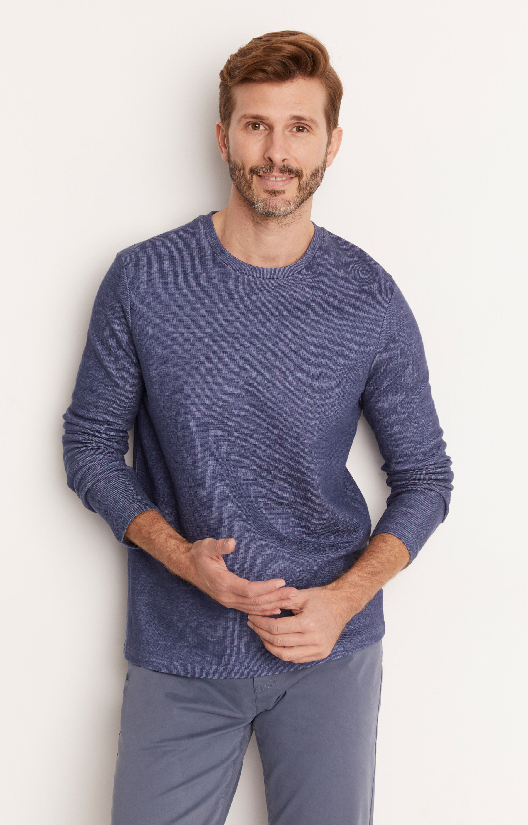 Lekka bluza typu round-neck - 2