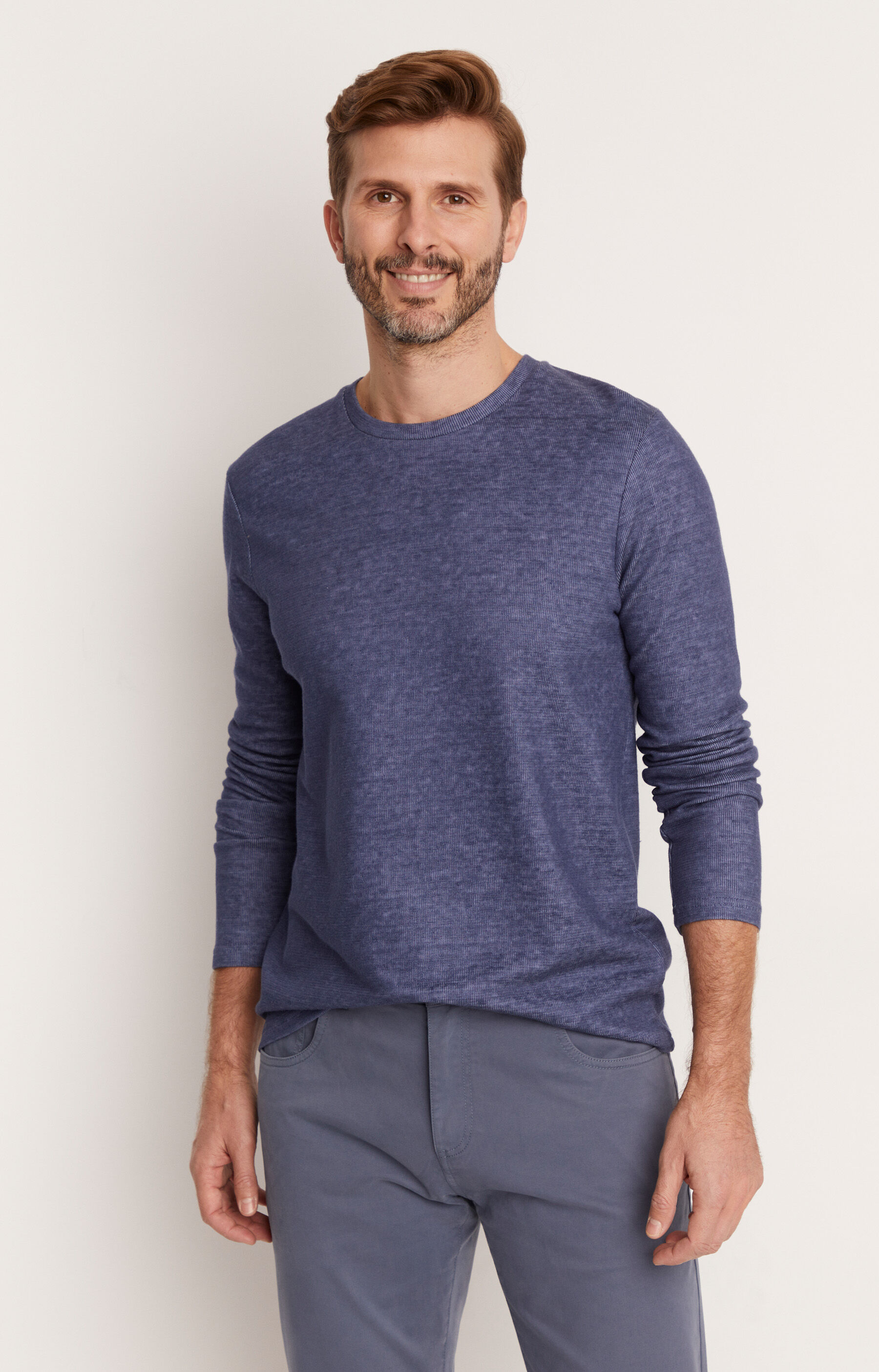 Lekka bluza typu round-neck