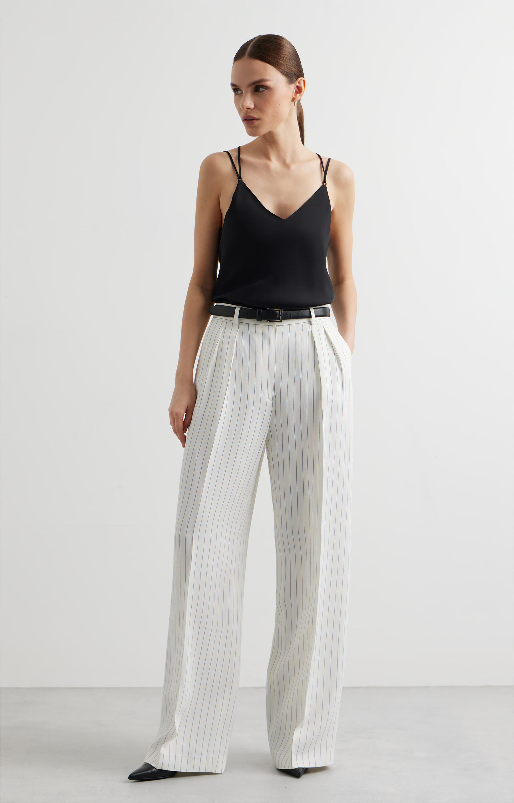 Bluzka slim na ramiączkach - 3