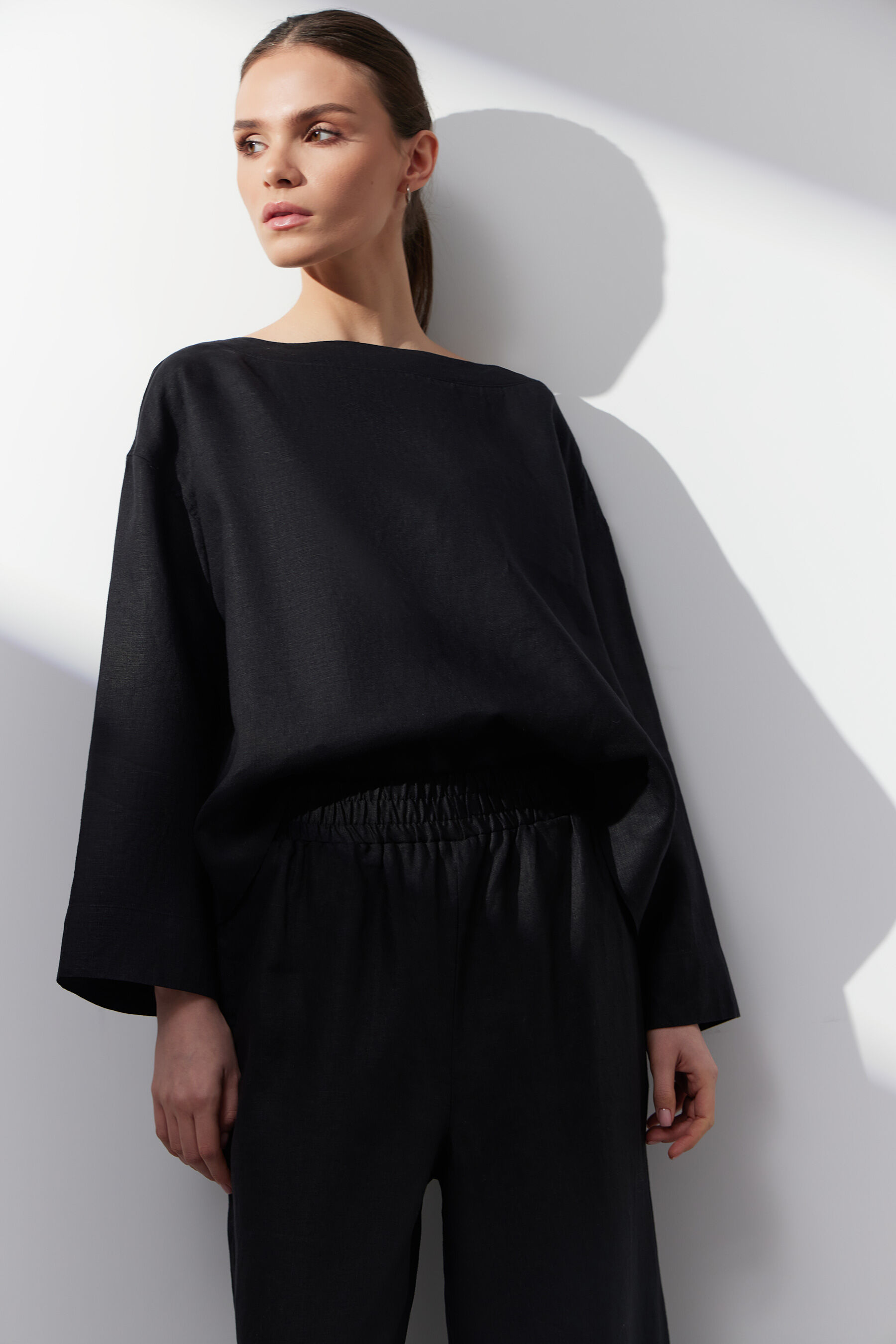 Lniana bluzka regular - 5