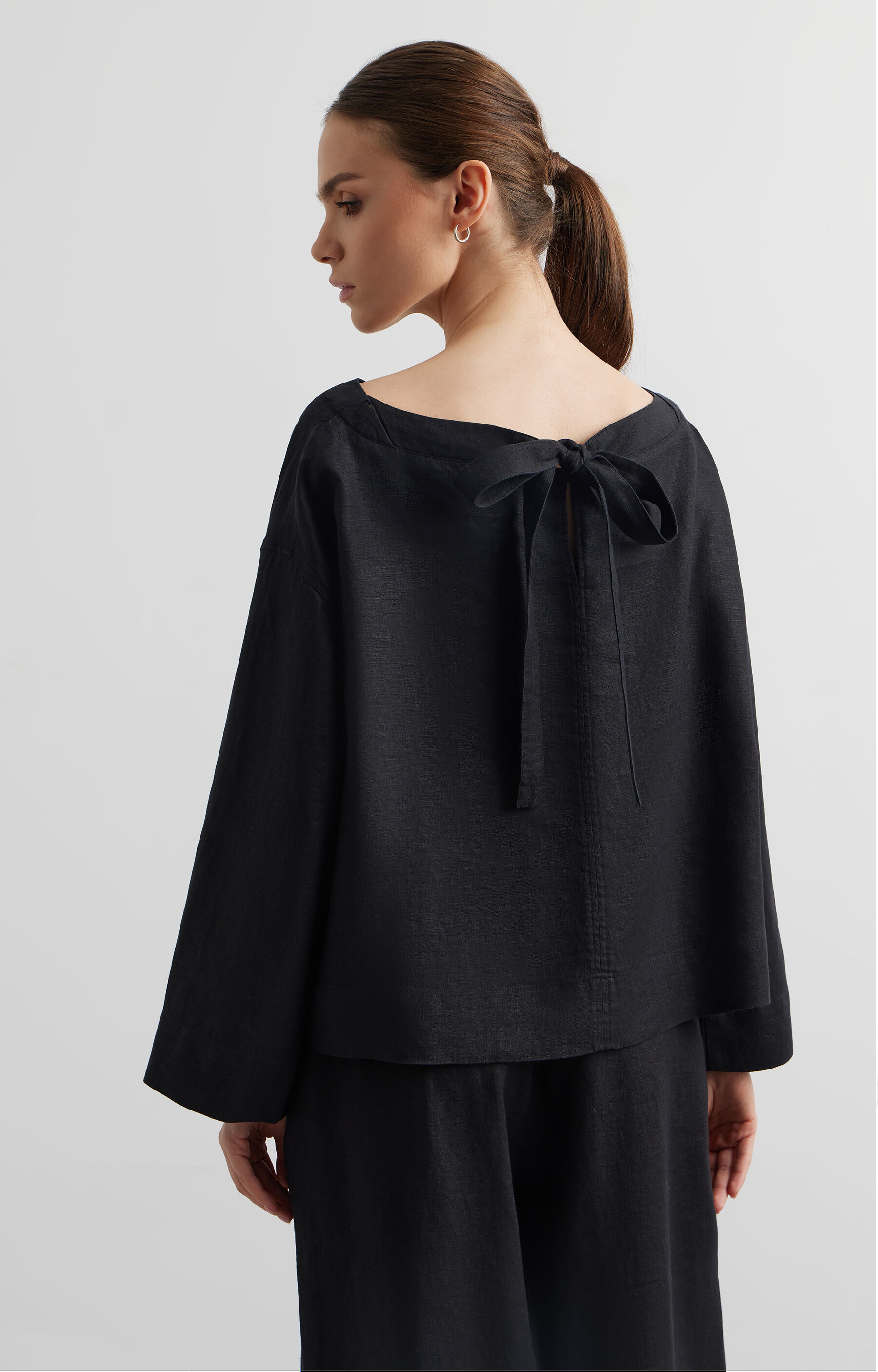 Lniana bluzka regular - 2