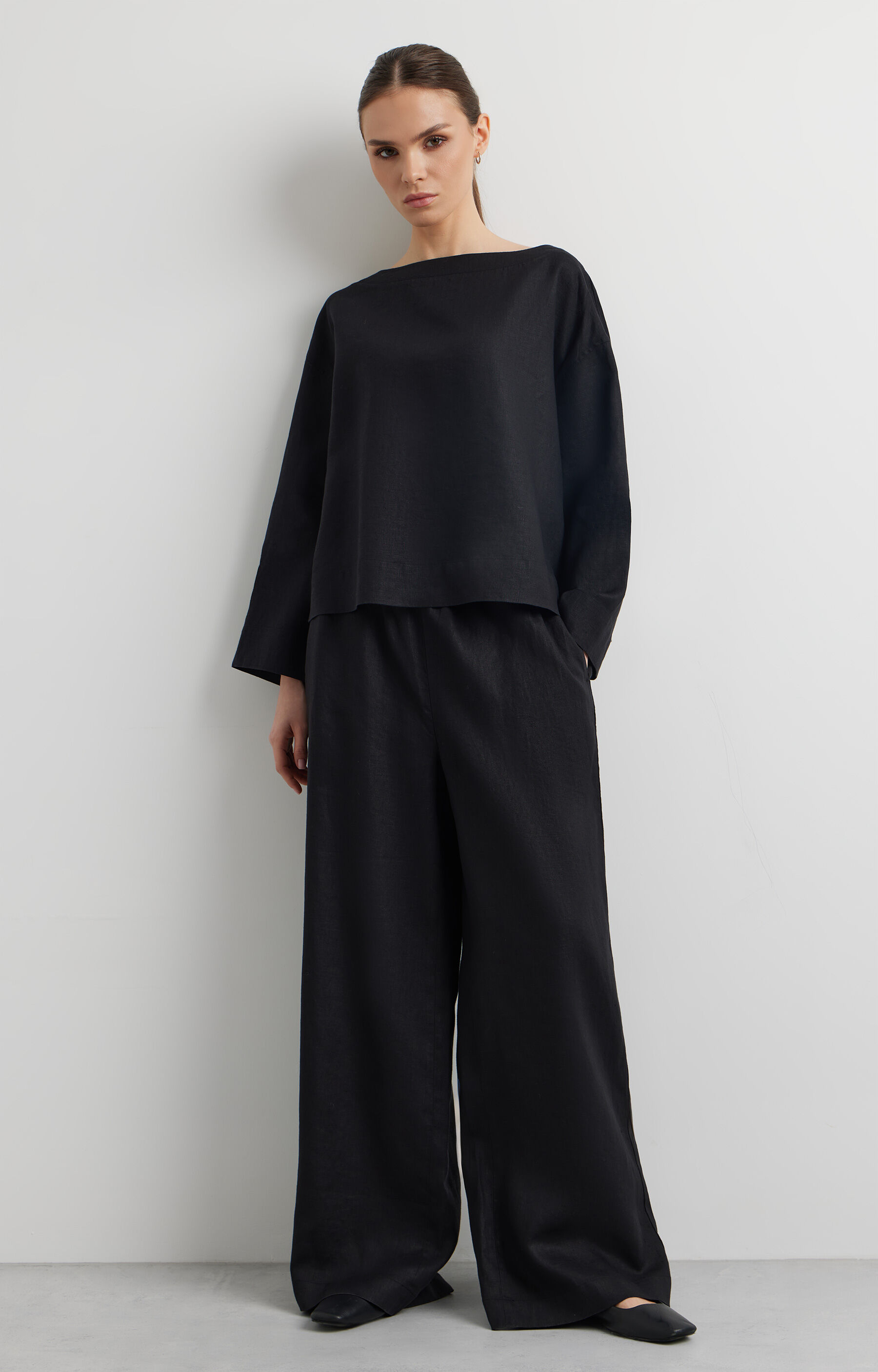 Lniana bluzka regular - 3