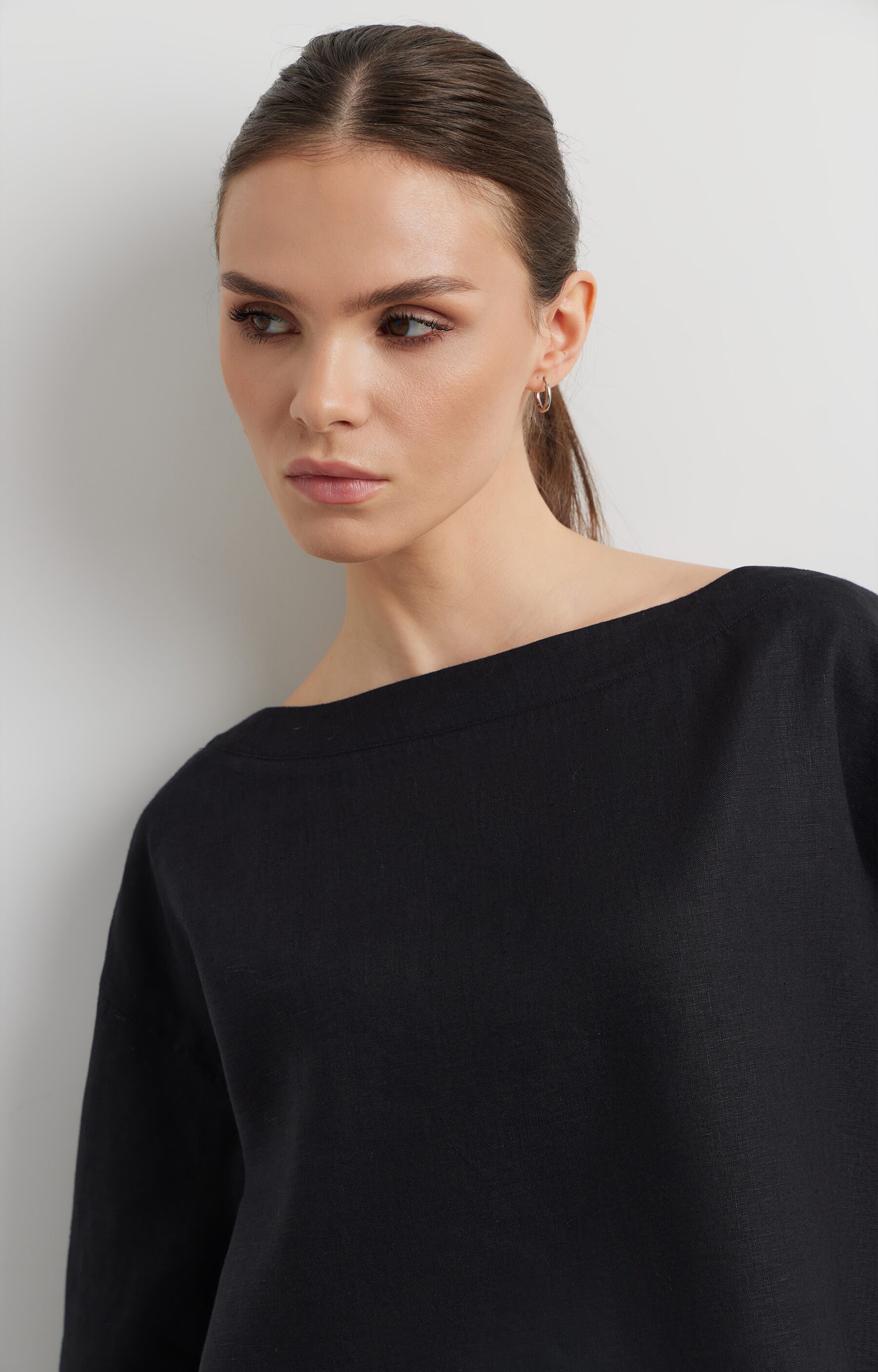 Lniana bluzka regular - 4