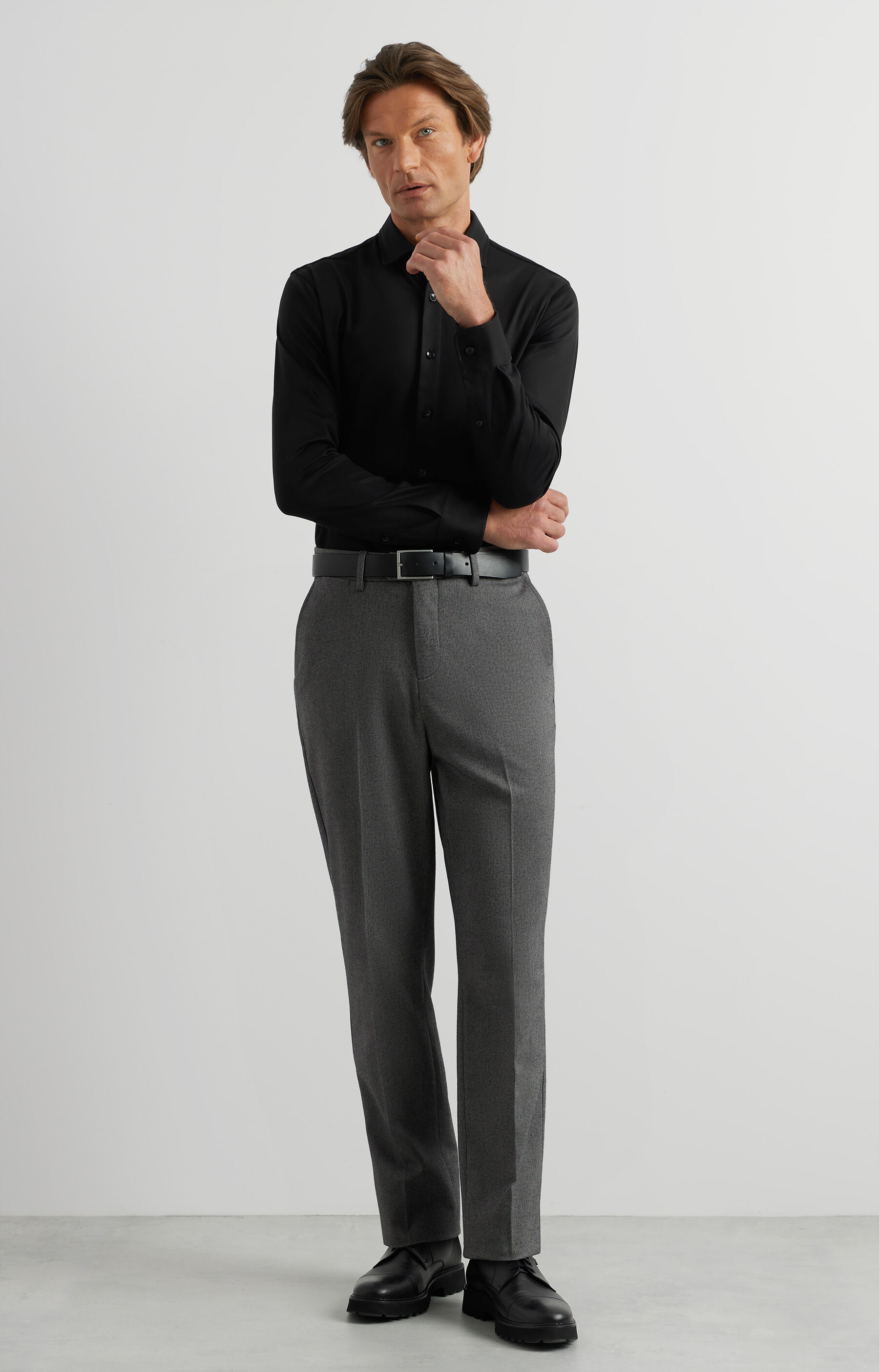 Dzianinowa koszula slim - 5