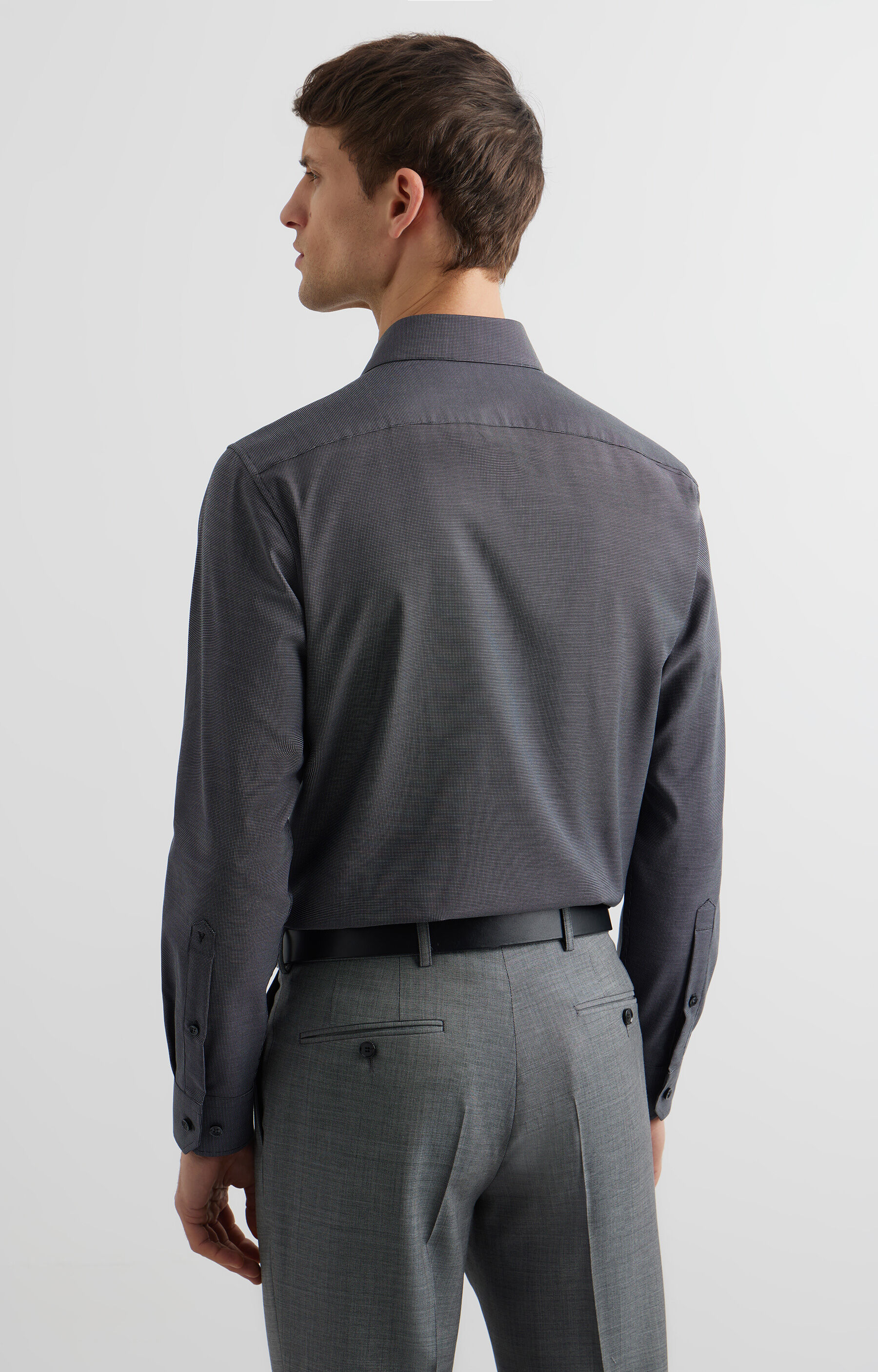 Koszula slim w mikrowzór - 4