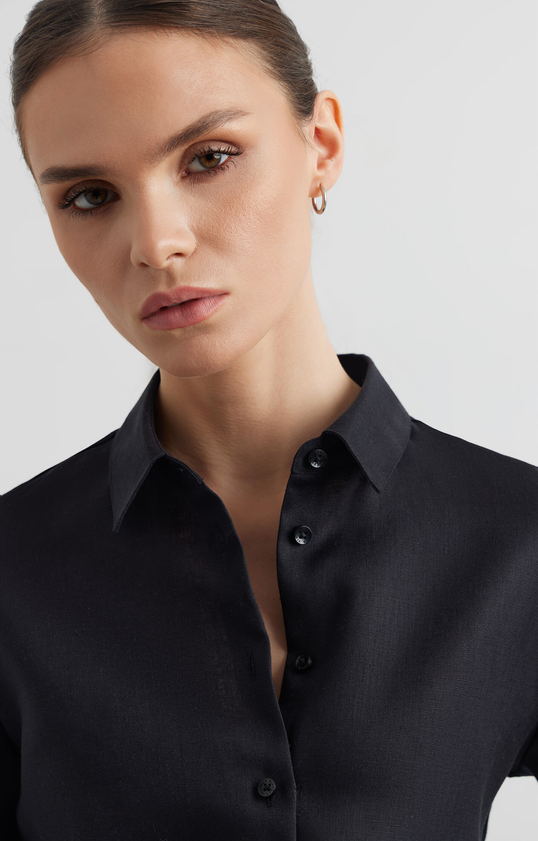 Lniana koszula slim - 4