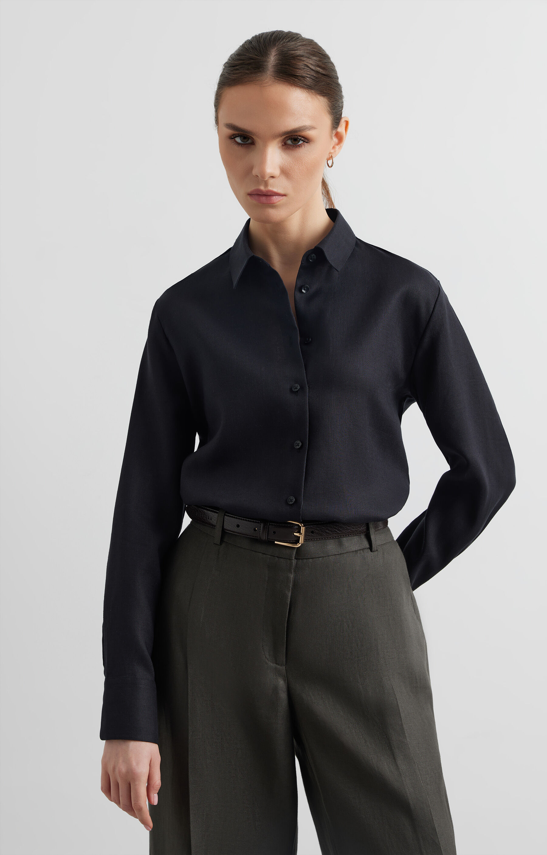 Lniana koszula slim - 6