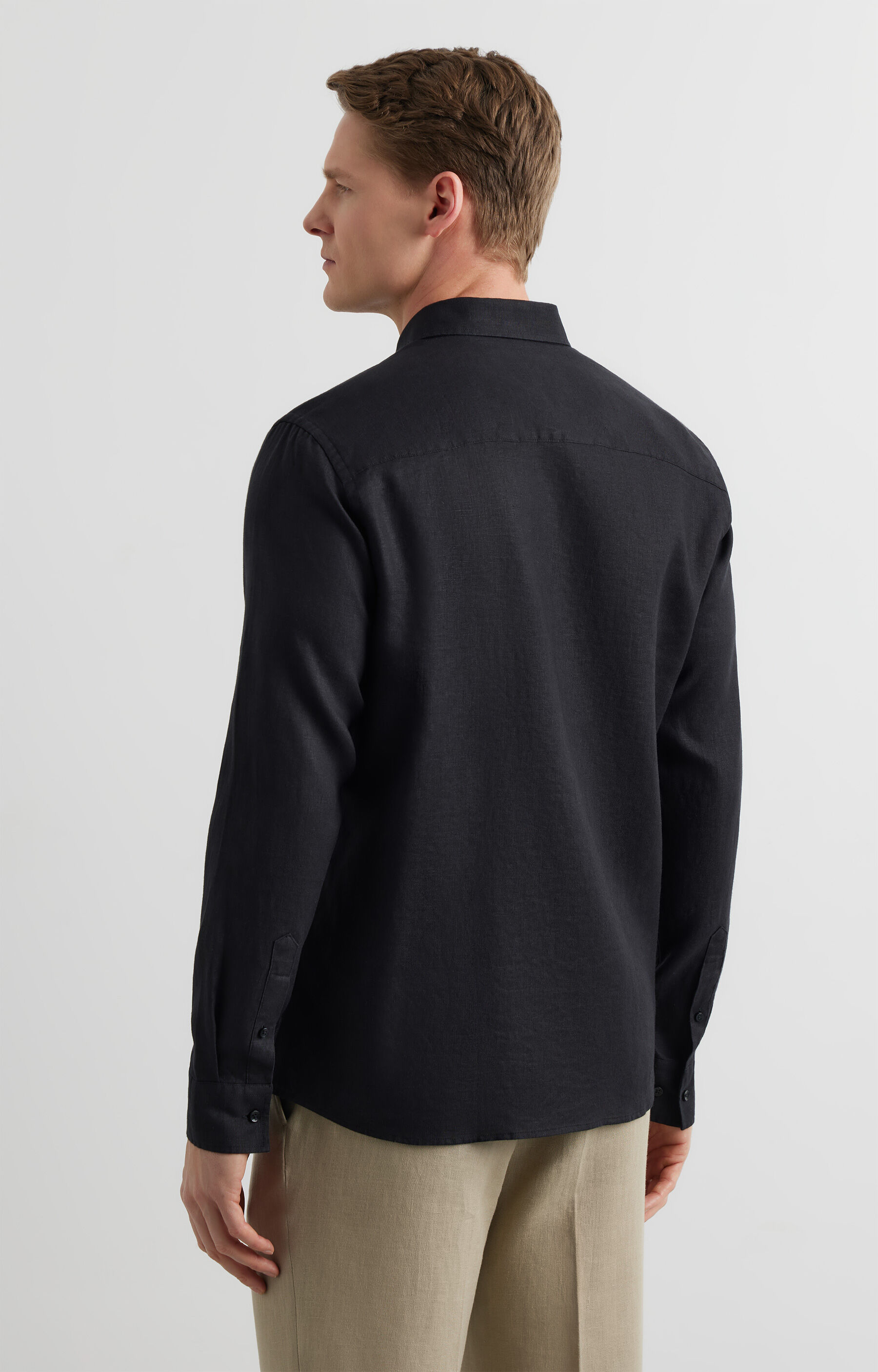 Lniana koszula regular - 4
