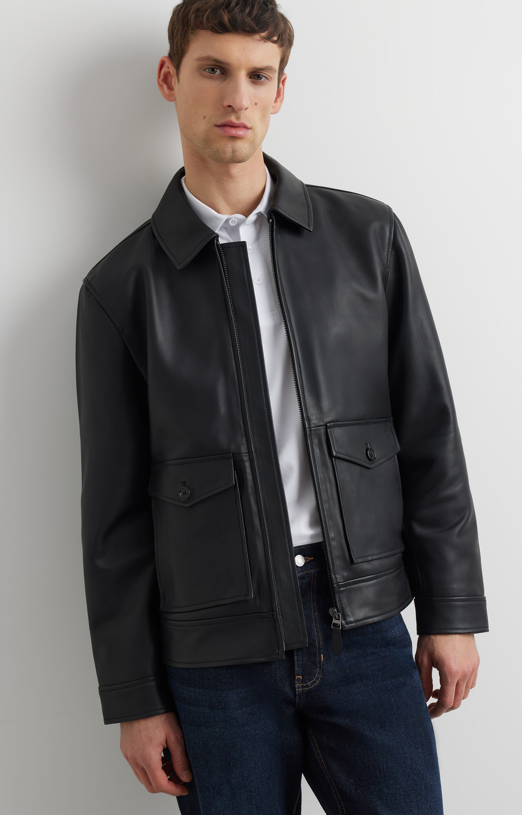 Skórzana kurtka typu harrington - 8