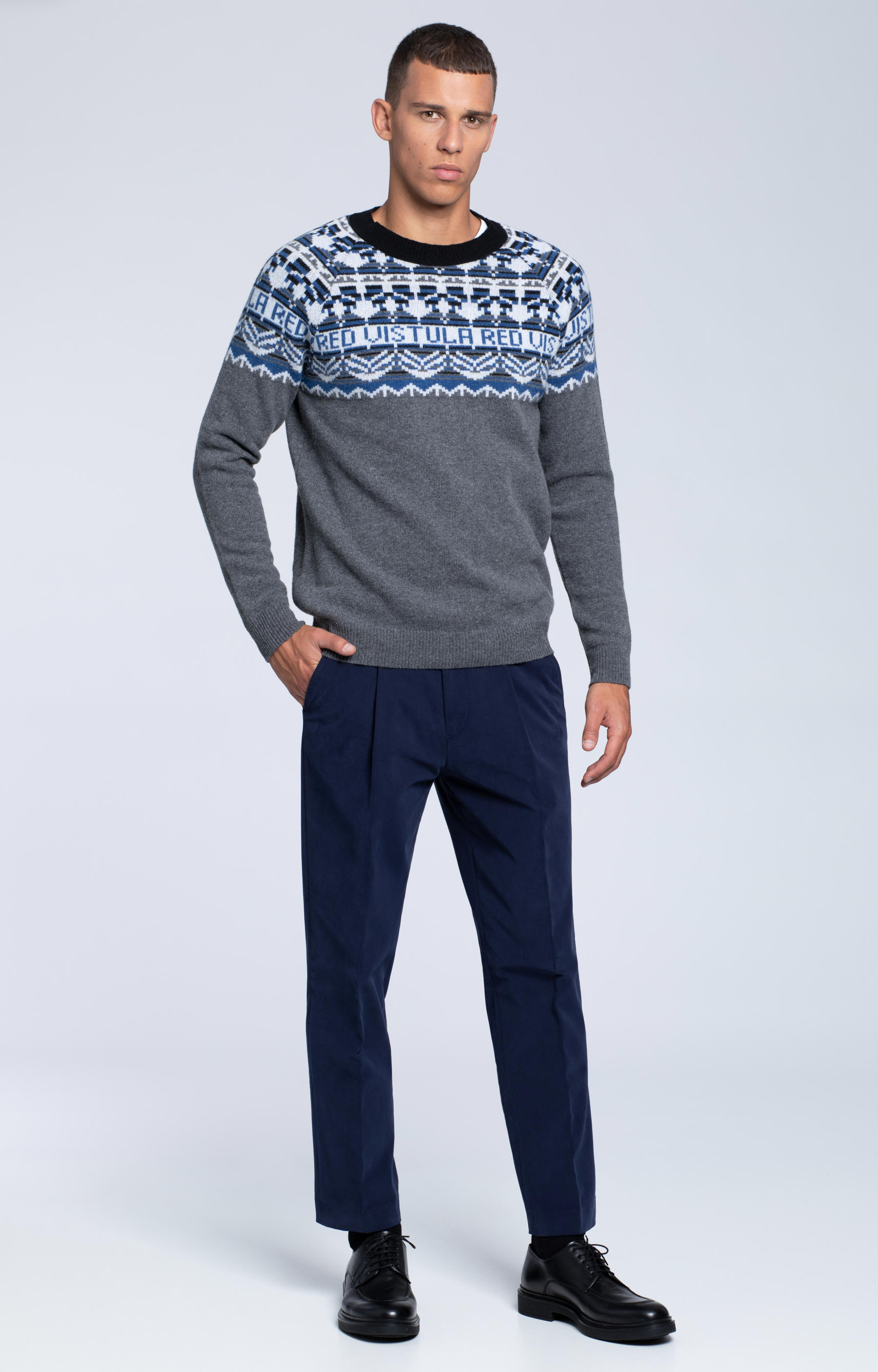 Spodnie z miękkiej tkaniny o poprzecznym splocie