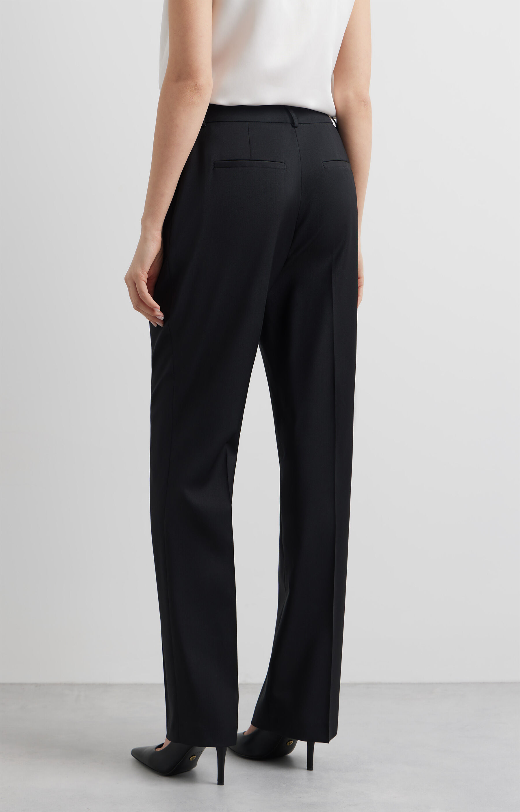 Wełniane spodnie slim do garnituru - Mix&Match - 4