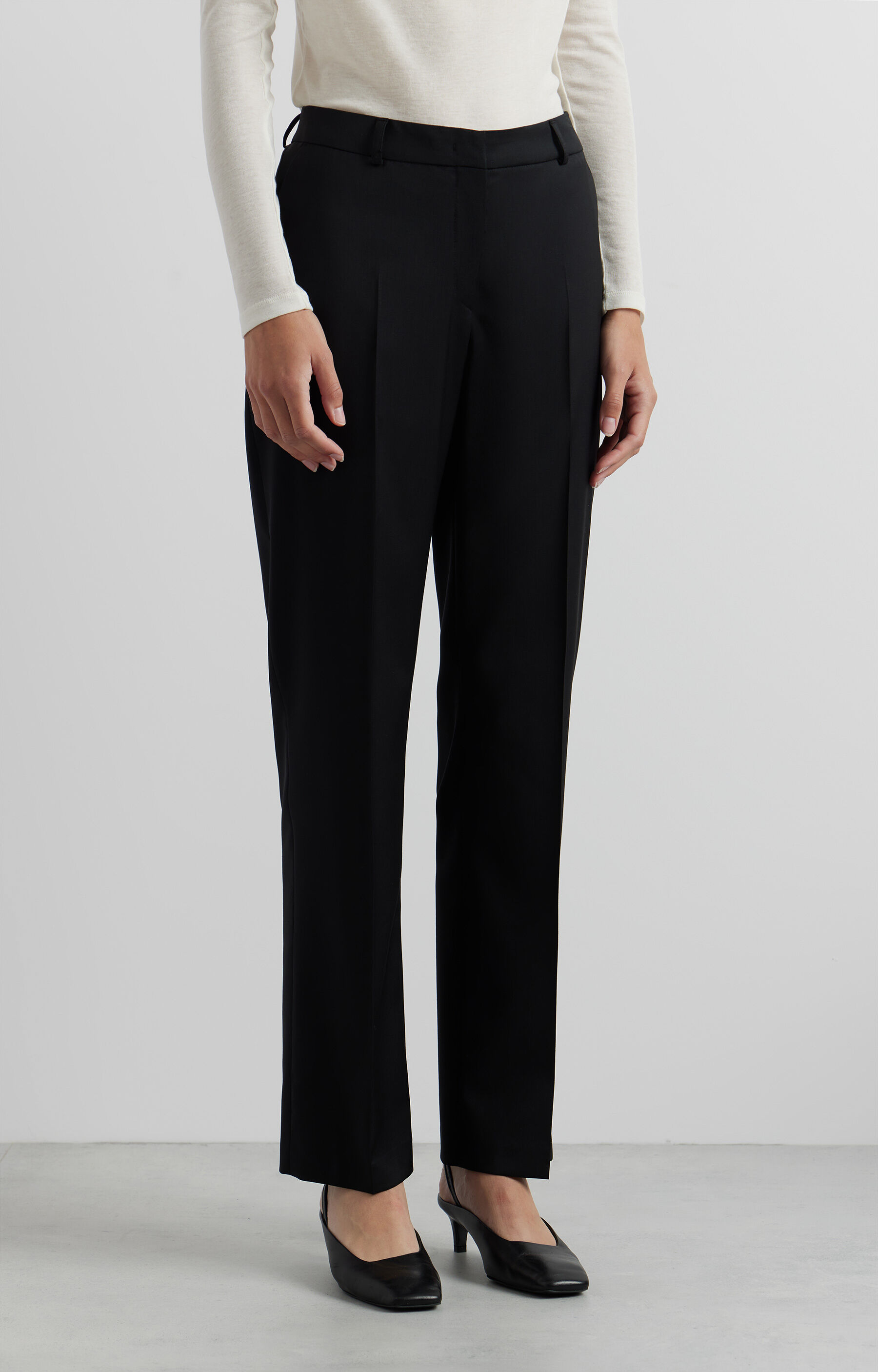 Wełniane spodnie slim fit - zestaw - 2
