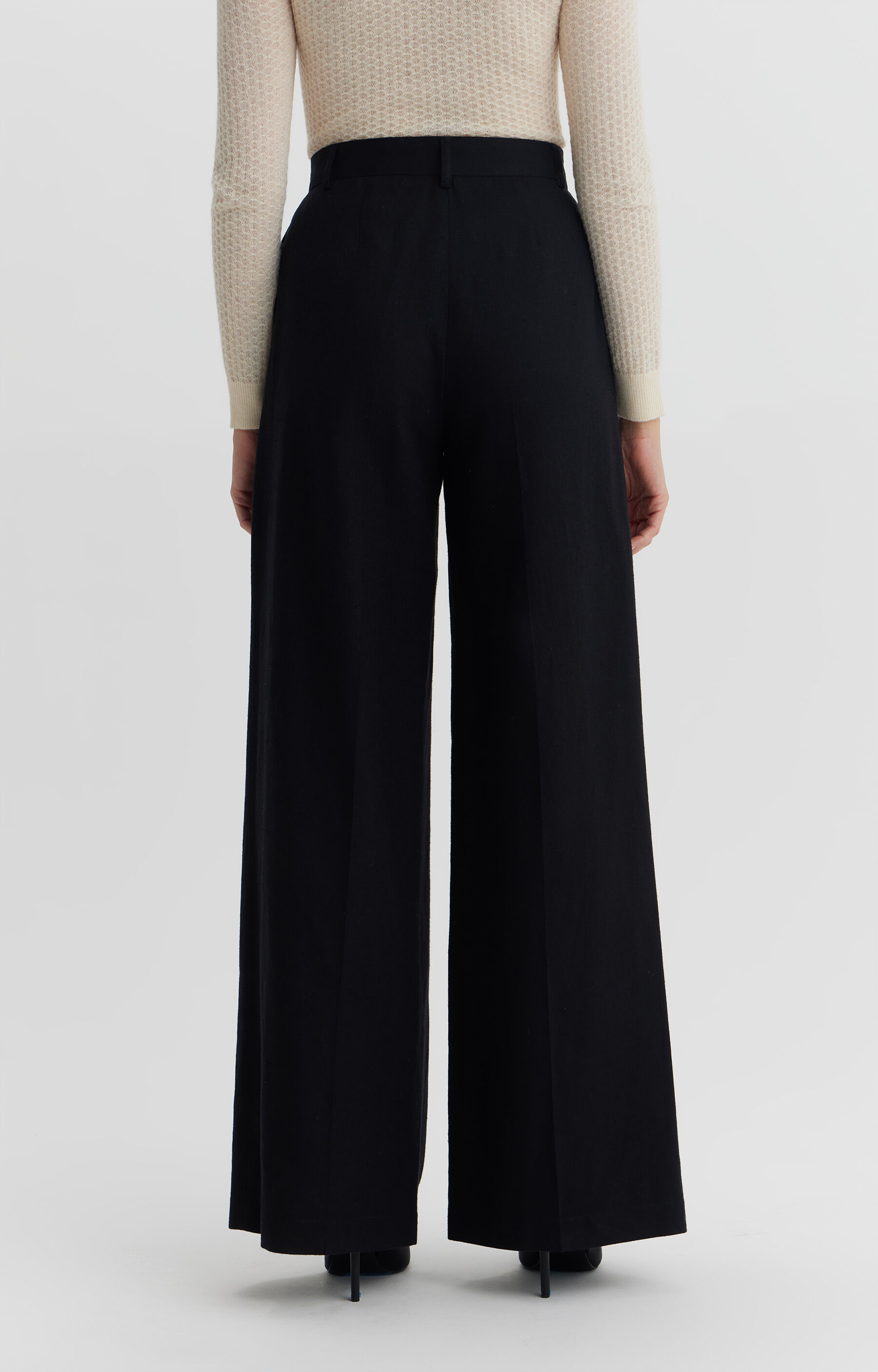 MIX & MATCH - Spodnie wide leg z lnem