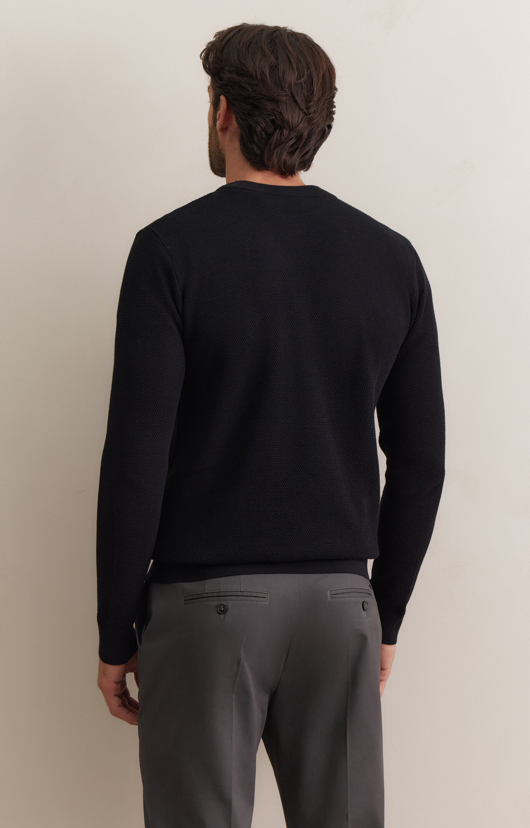 Bawełniany sweter w mikrowzór - 2