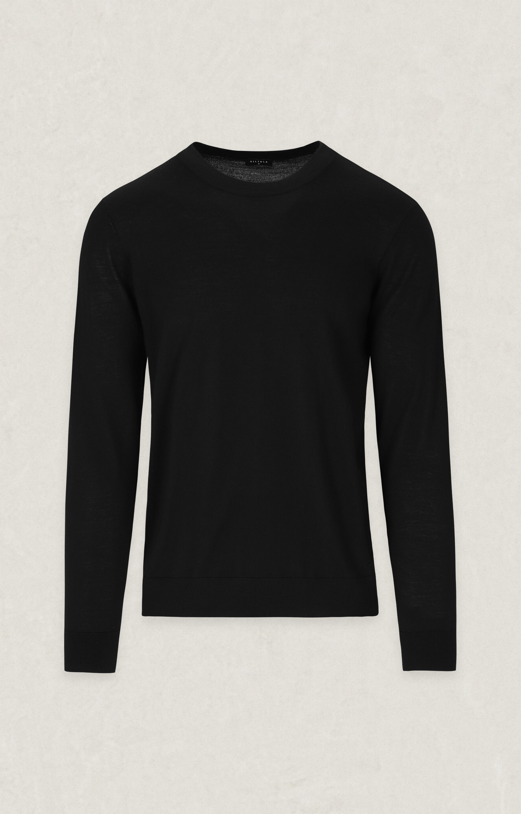 Gładki sweter round neck - 2